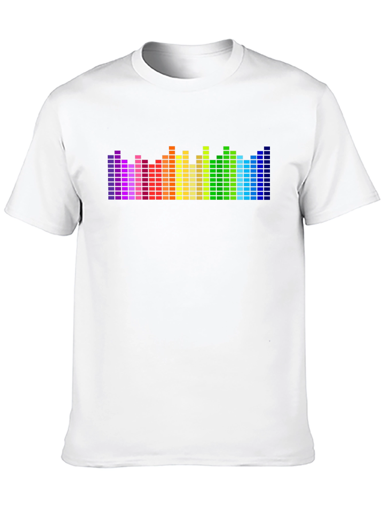 Black Rainbow Equalizer Graphic Tee - Black Cotton Blend view 10