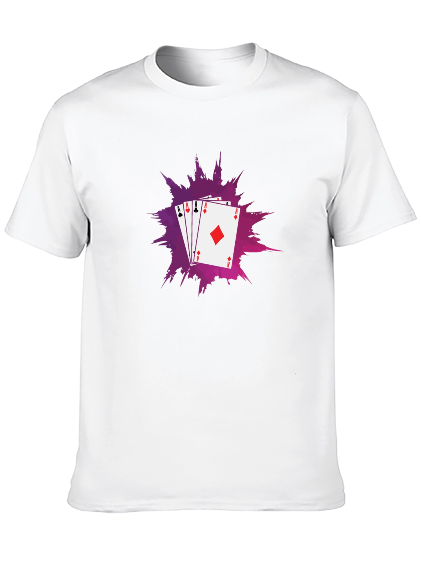 Black Ace Card T-Shirt - Black Cotton Tee view 10