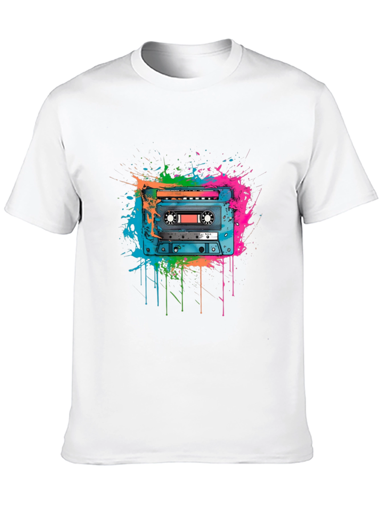 Black Retro Cassette Tape Graphic Tee view 10