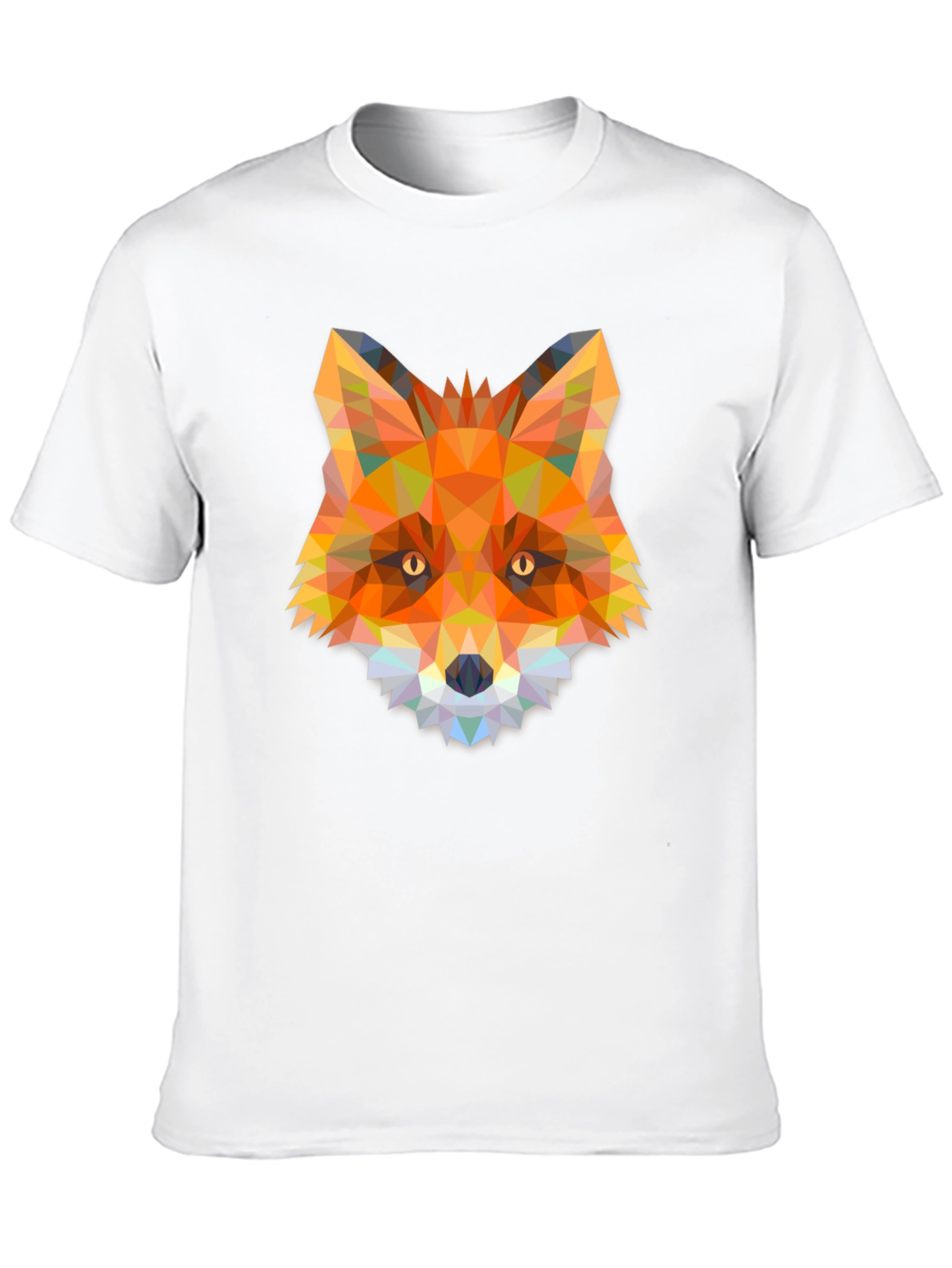 Black Geometric Fox T-Shirt - Modern Animal Design view 10