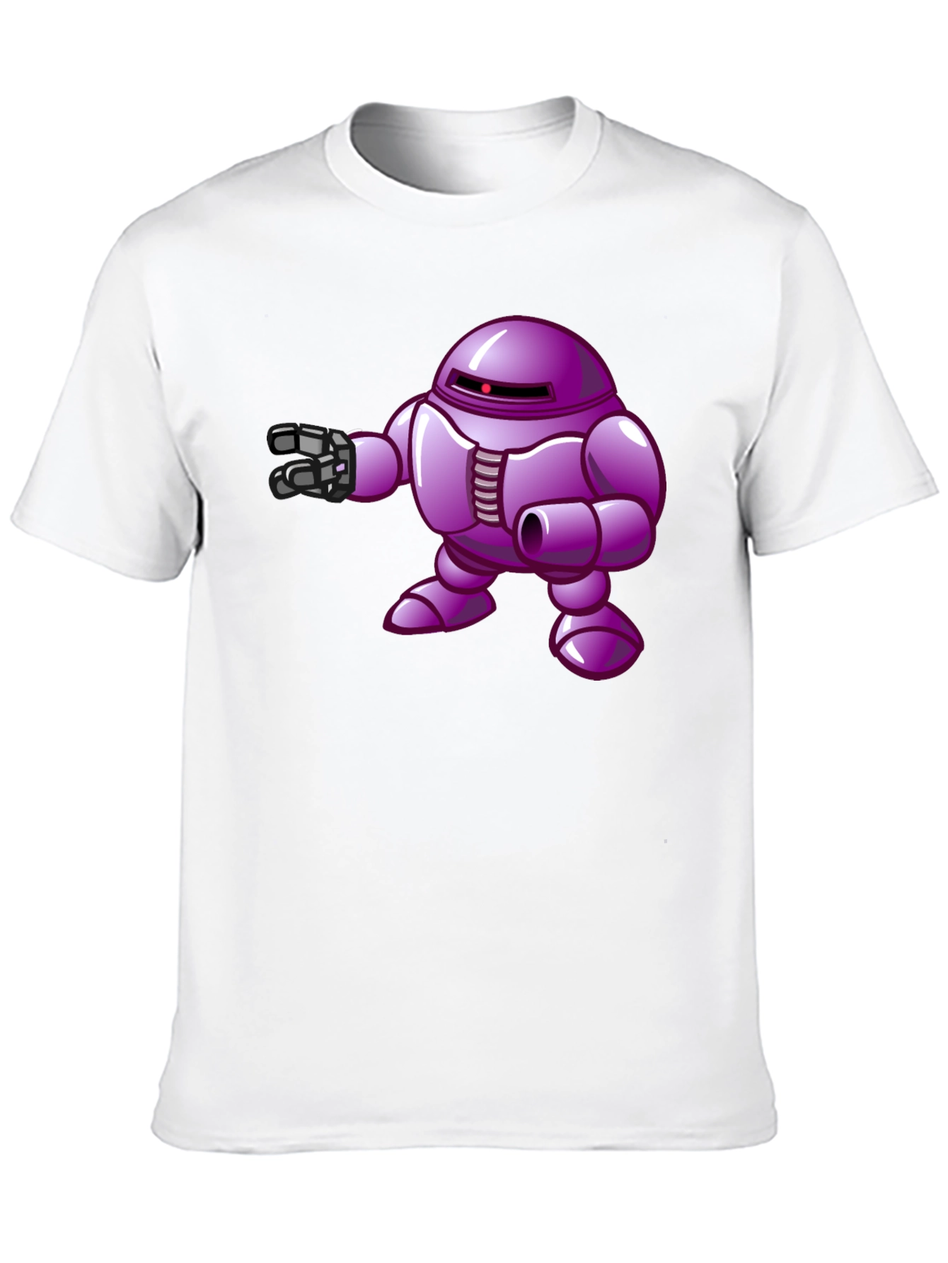 Black Purple Robot Graphic T-Shirt view 10