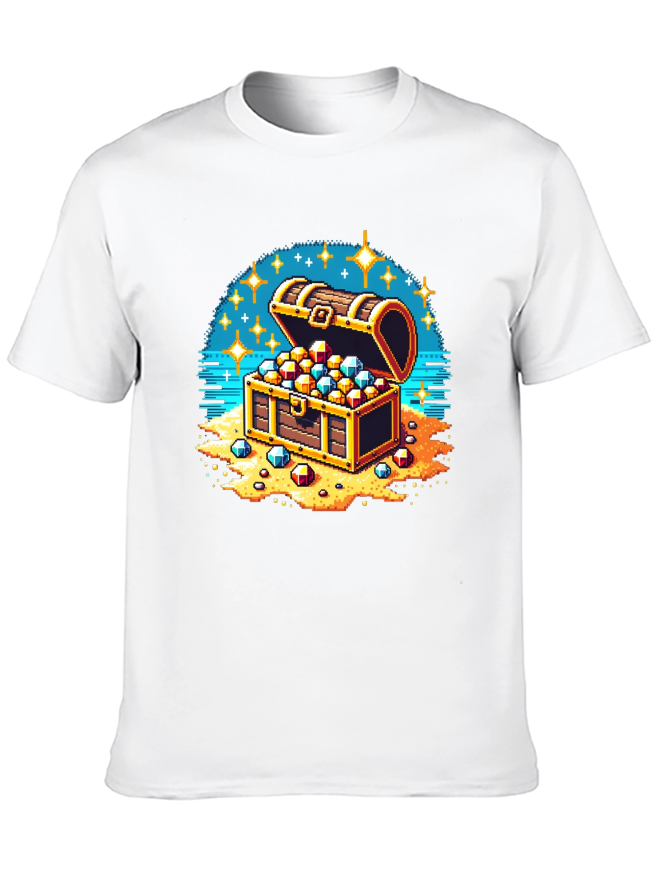 Black Pixel Treasure Chest T-Shirt view 10