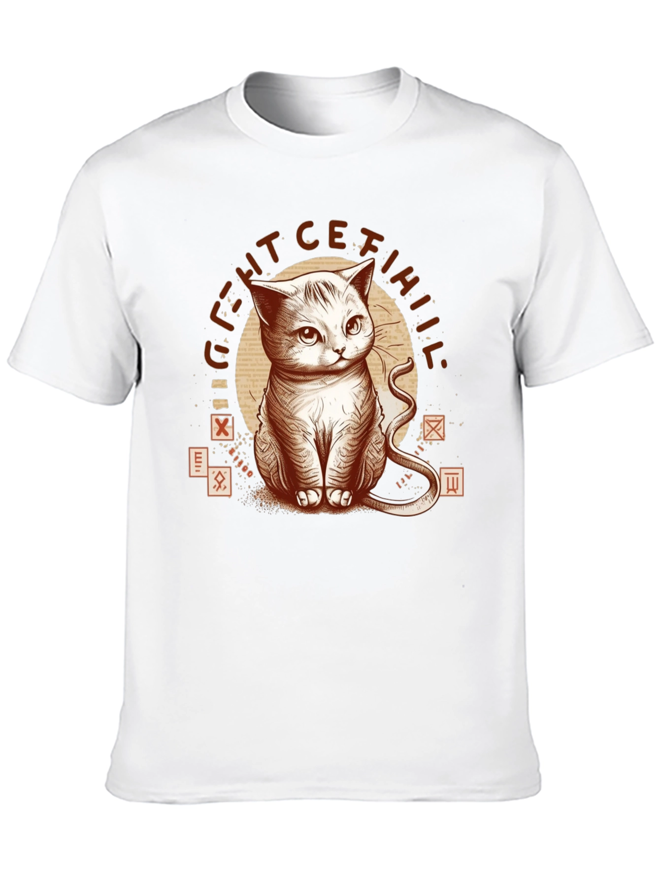 Black Mystic Cat Graphic T-Shirt - Black view 10