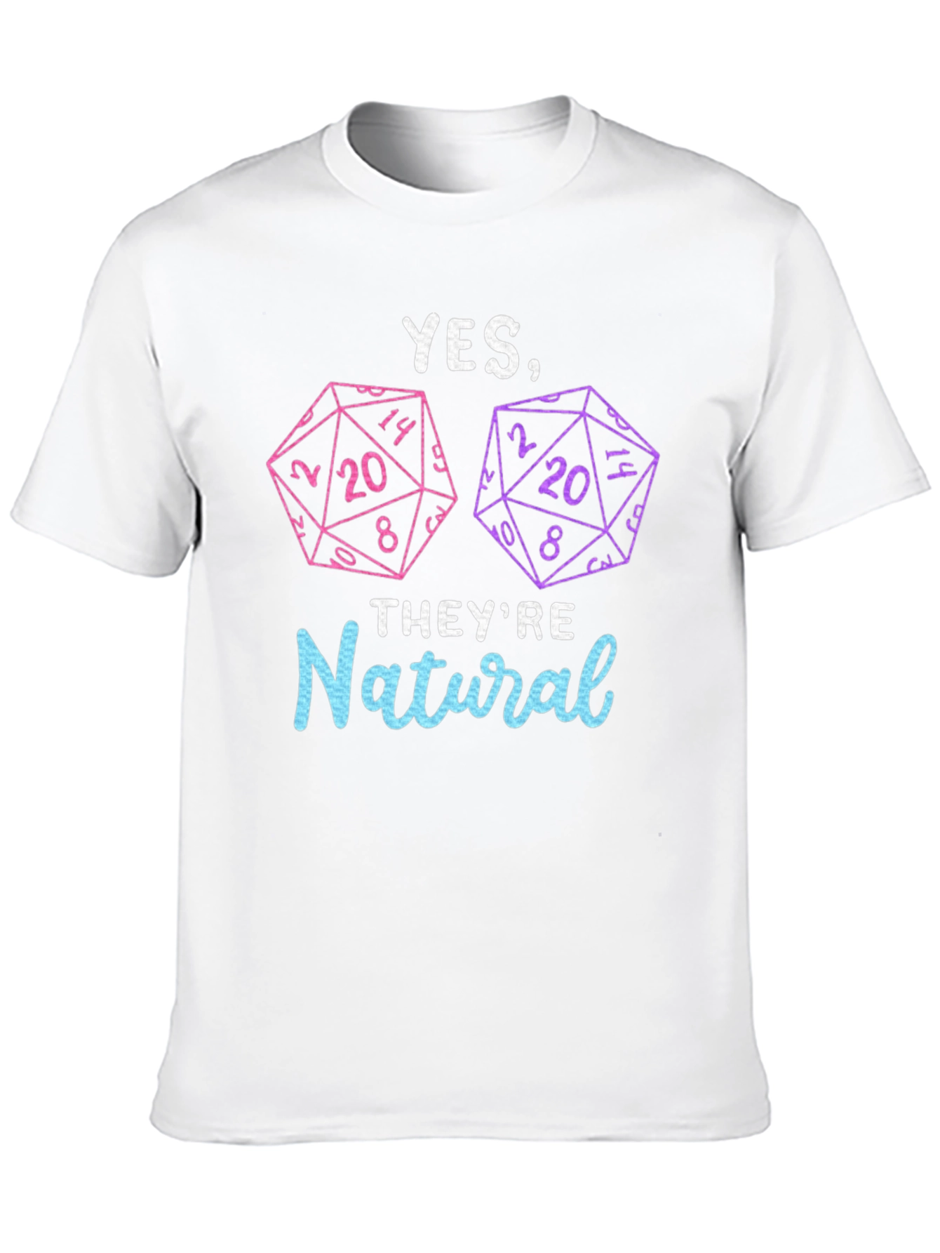 Black Natural 20 Dice T-Shirt | Dungeons and Dragons view 10