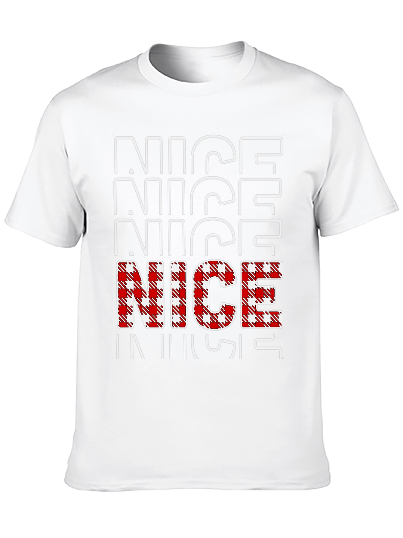 Black Nice Buffalo Plaid Christmas Holiday Tee view 10