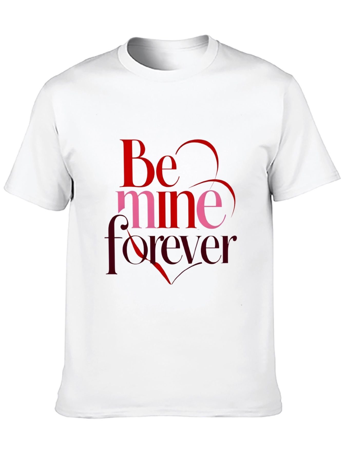 Black Be Mine Forever Valentine's Day Black T-Shirt view 10
