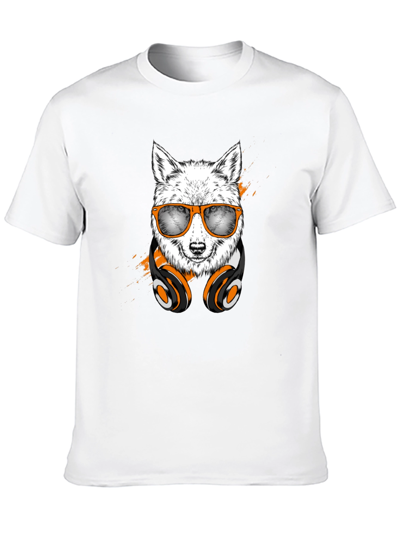 Black Cool Wolf Graphic Tee view 10