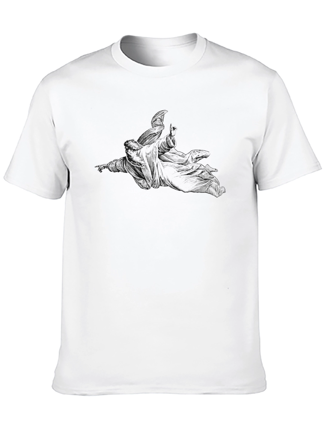 Black Men's Black Crew Neck T-Shirt view 10