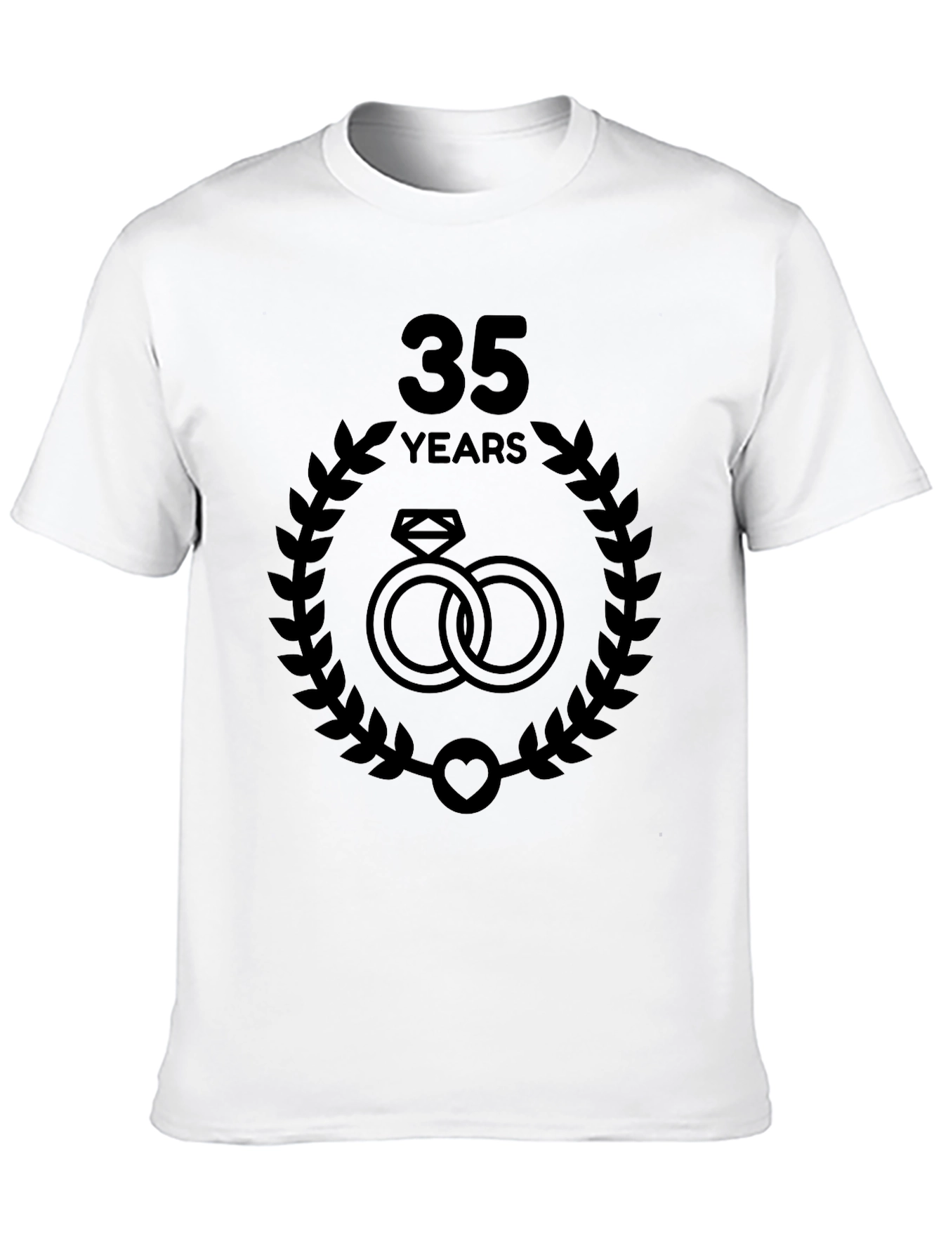 Black 35th Anniversary Rings T-Shirt view 10
