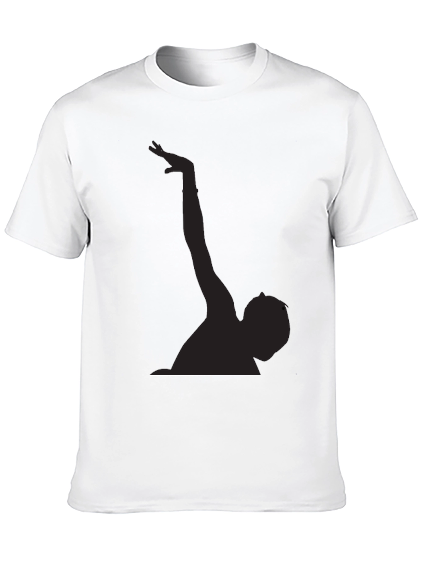 Black Silhouette Graphic Tee - Black Cotton Blend view 10