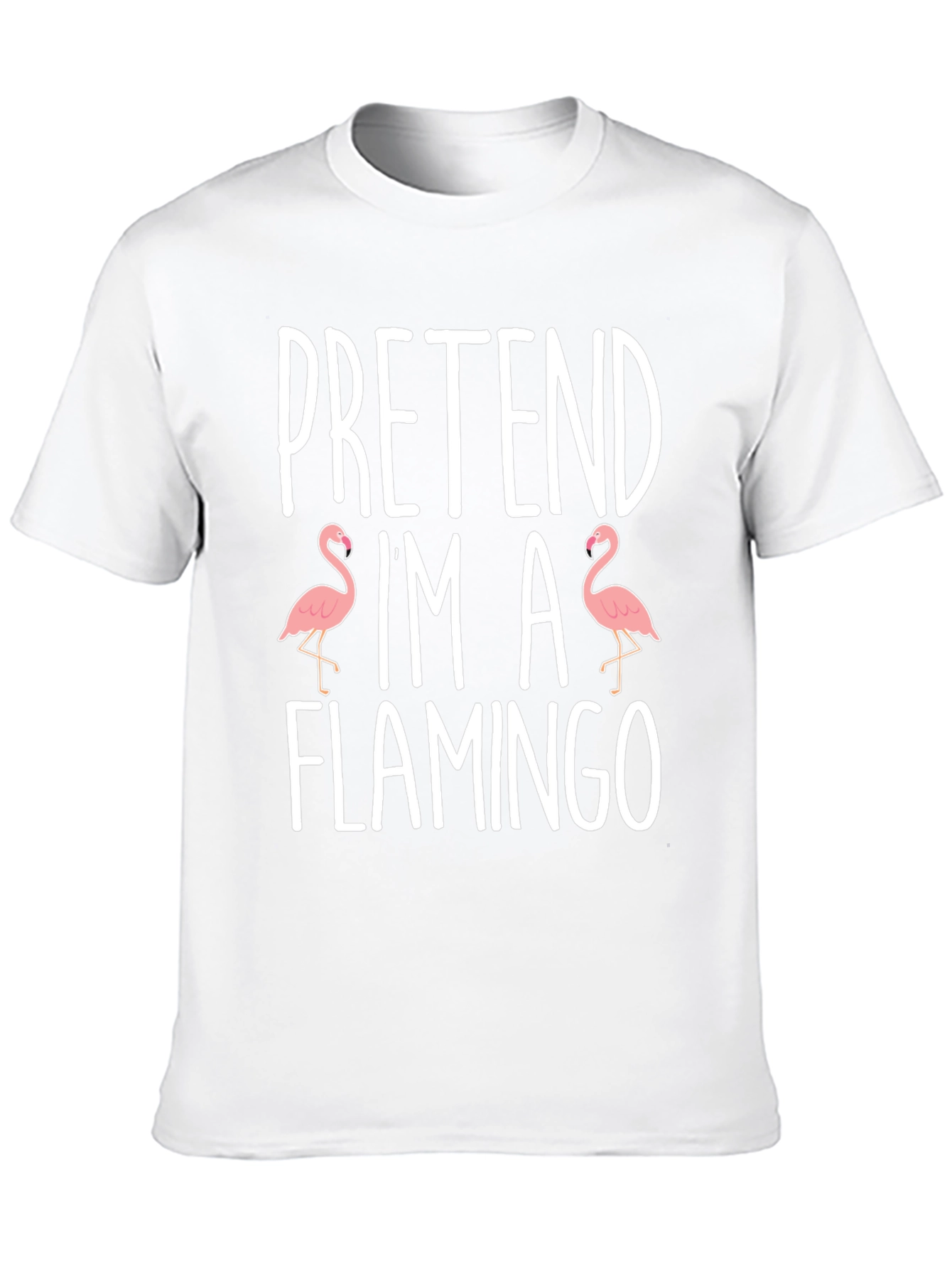 Black Pretend I'm A Flamingo Graphic T-Shirt view 10