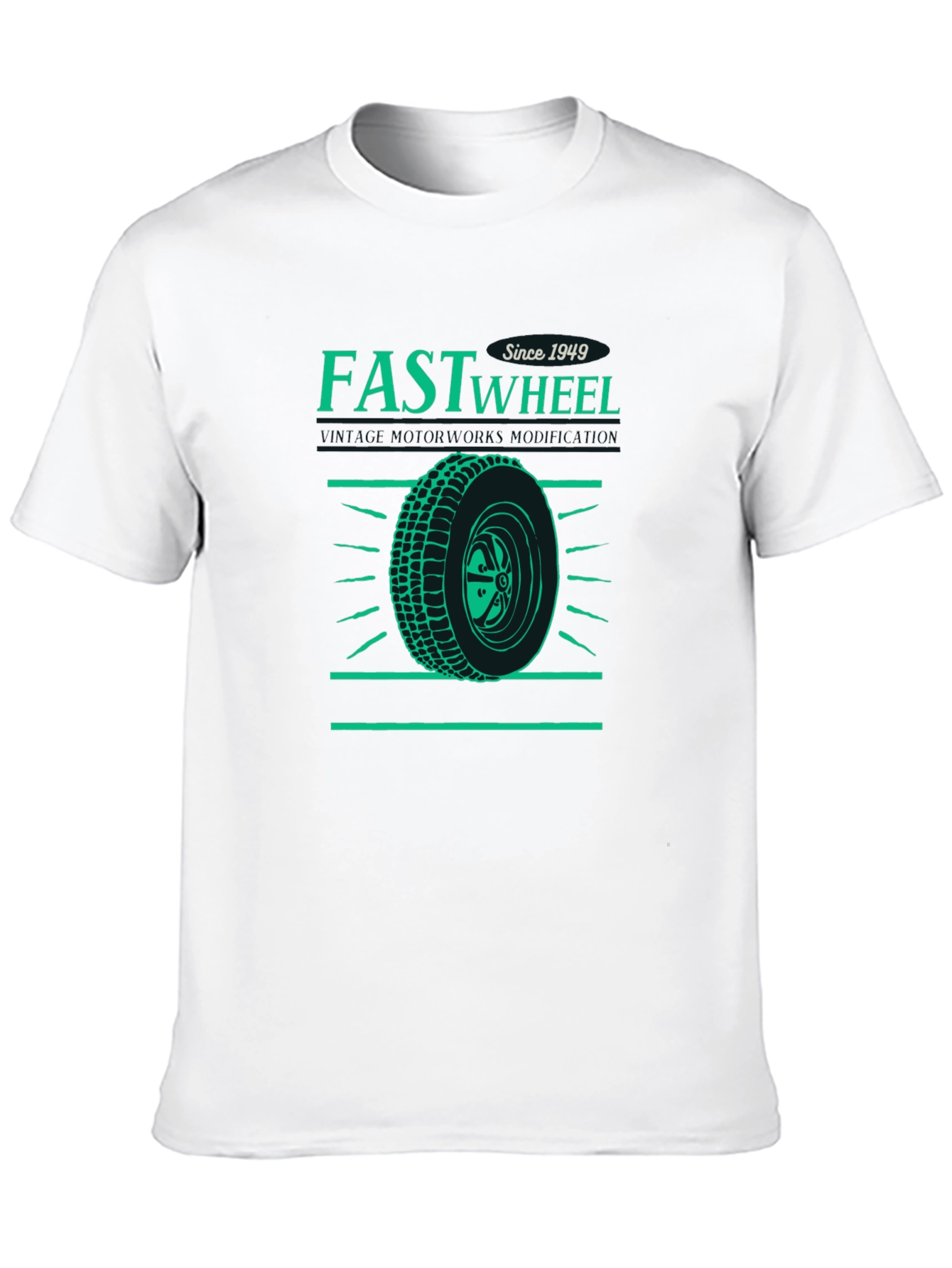 Black Vintage Fast Wheel Graphic Tee view 10