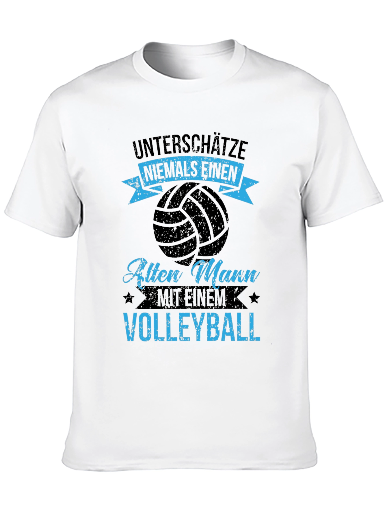 Black Volleyball Old Man T-Shirt view 10