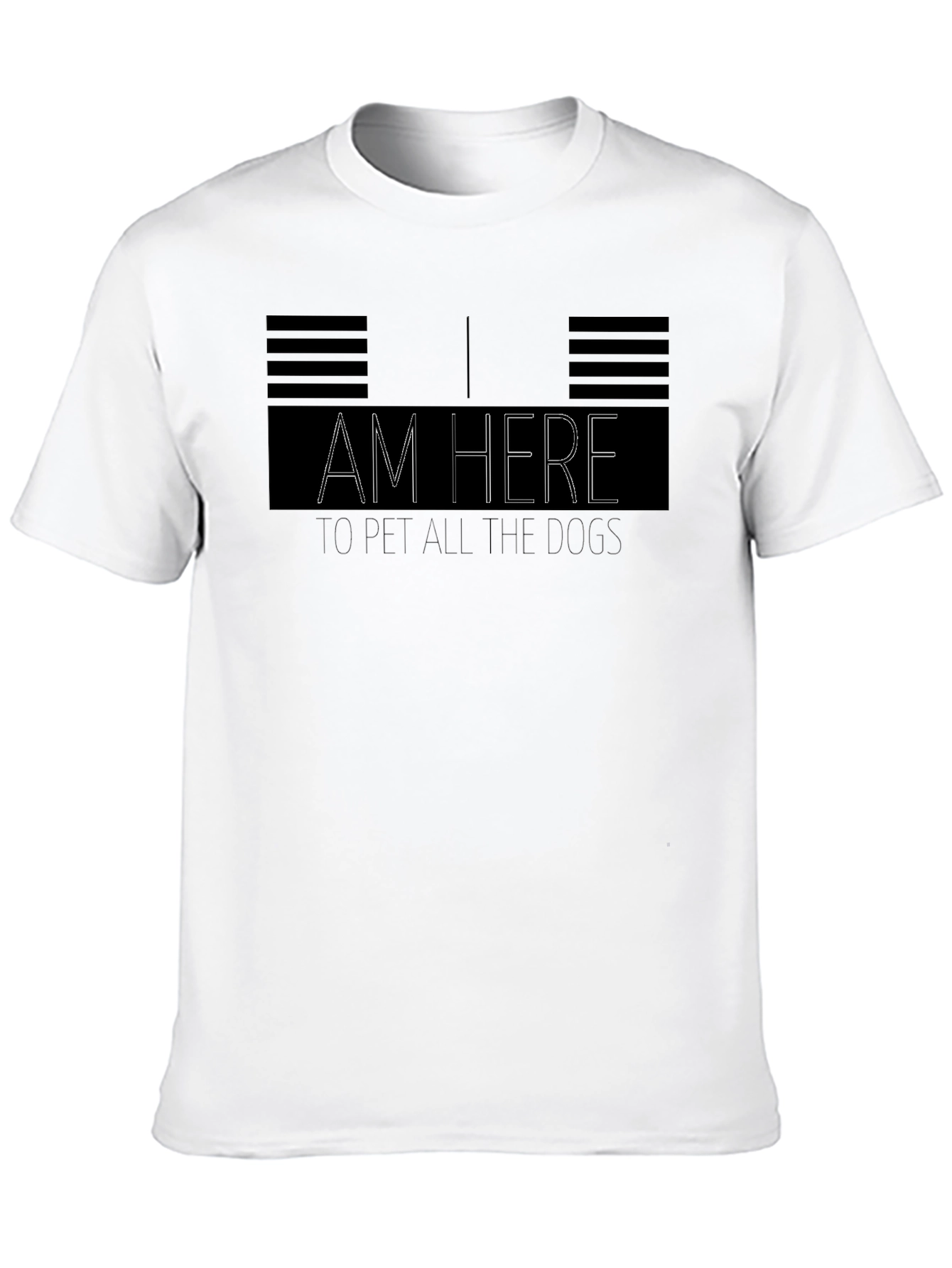 Black I Am Here to Pet All the Dogs T-Shirt view 10