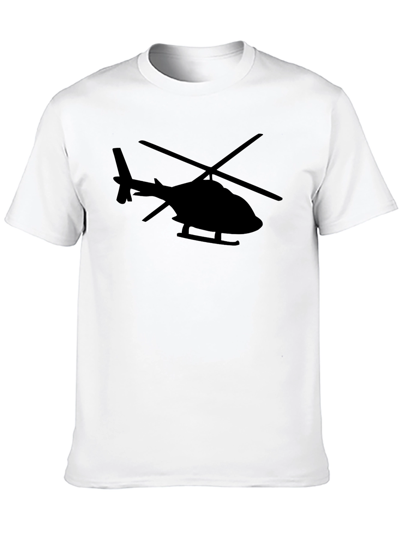 Black Helicopter Graphic Tee - Black Cotton Blend T-Shirt view 10
