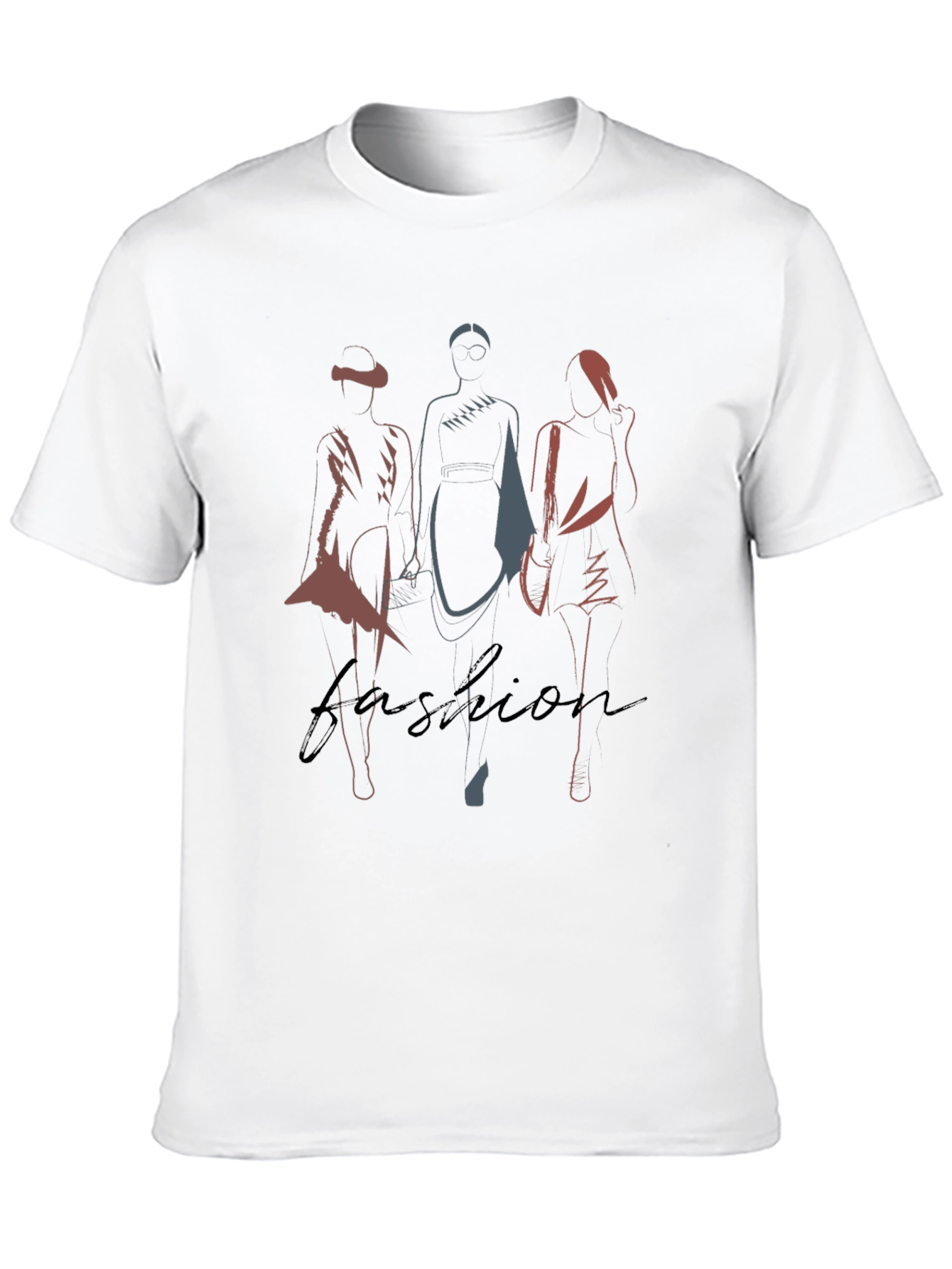 Black Fashion Silhouette Graphic Tee - Stylish Men's Black T-Shirt view 10