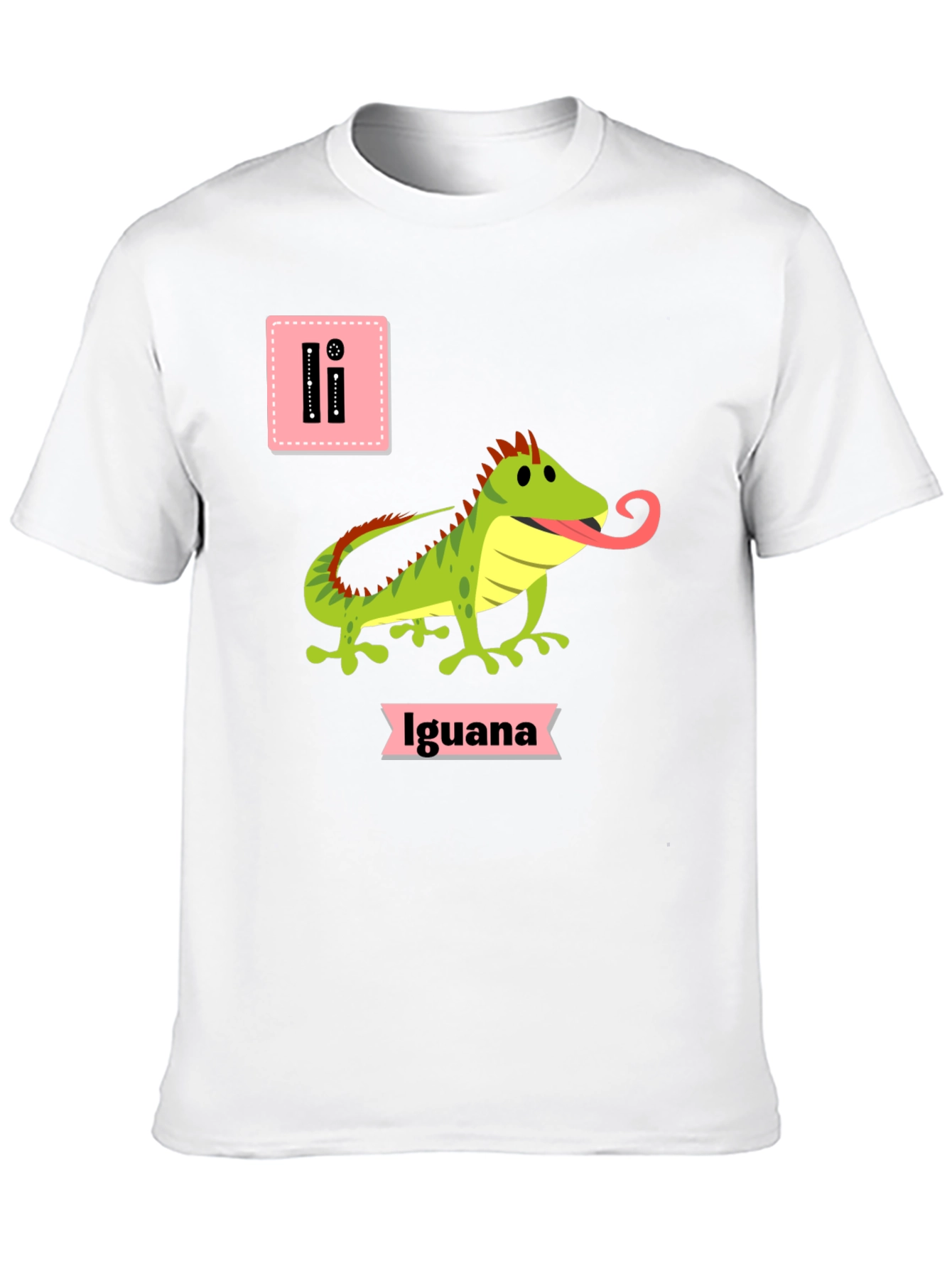 Black Iguana Alphabet Black T-Shirt view 10