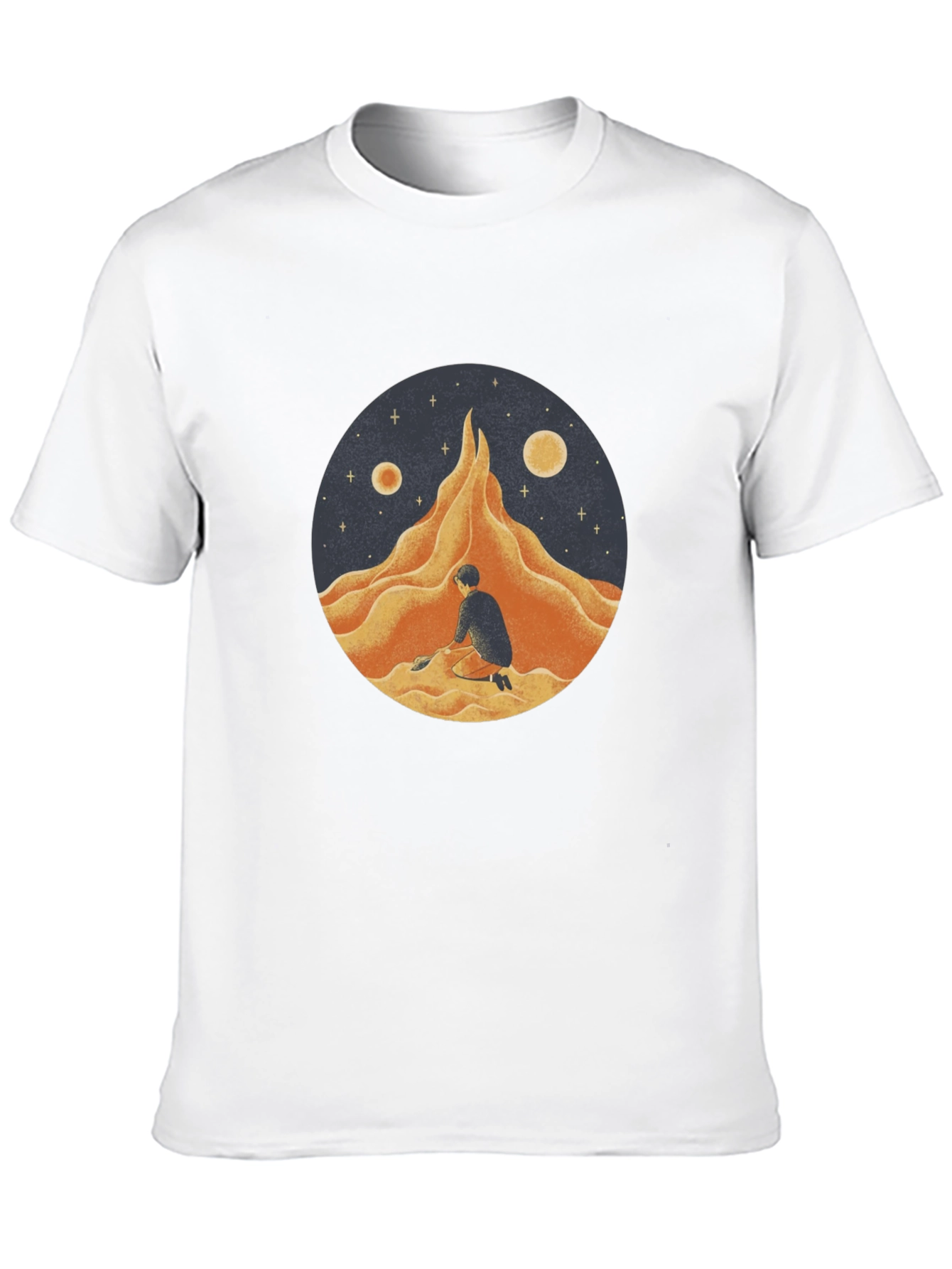 Black Lunar Dreamscape Graphic Tee view 10
