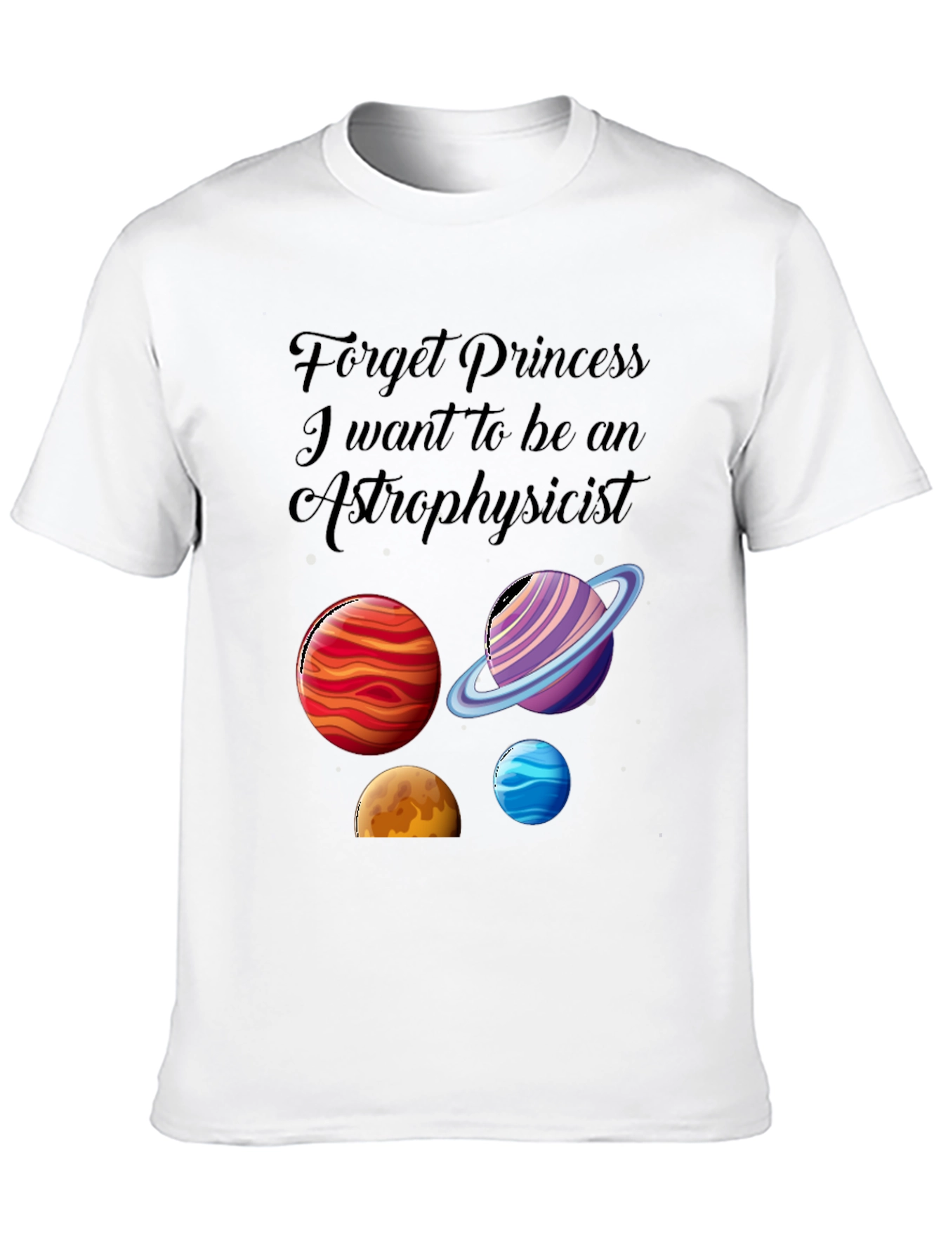 Black Astrophysicist Planet Graphic T-Shirt view 10