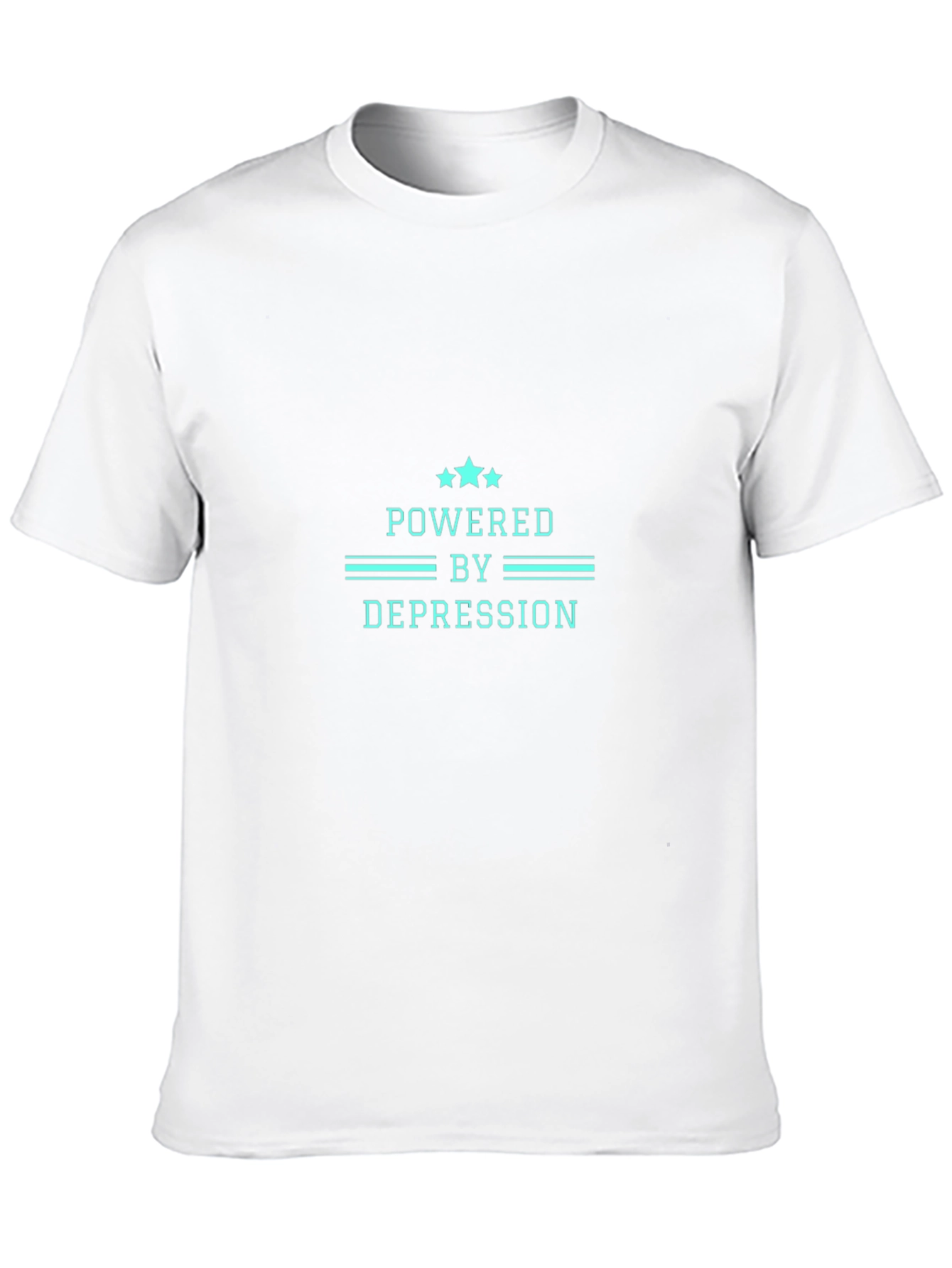 Black Powered by Depression Graphic Tee - Black view 10