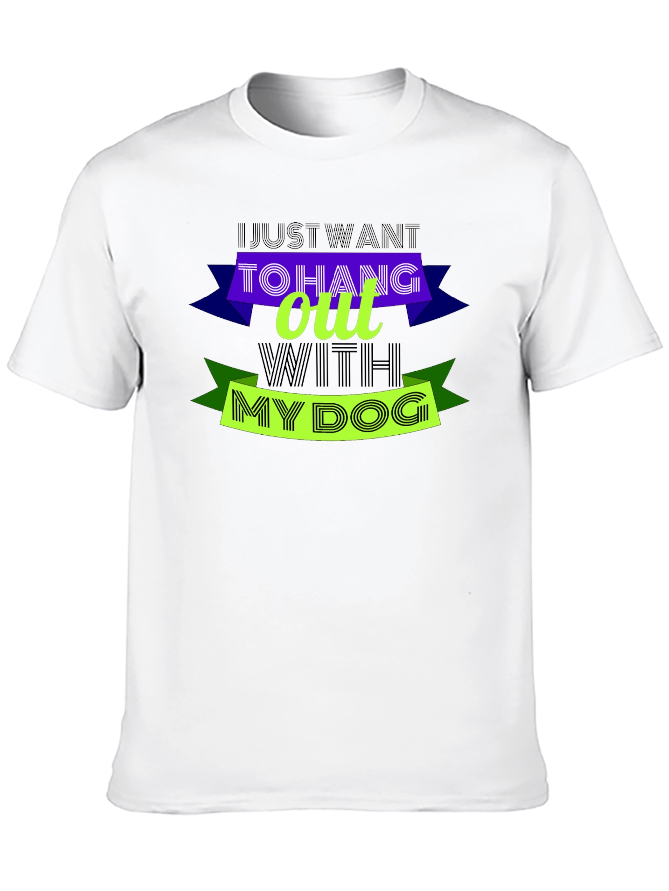 Black Just Want to Hang Out With My Dog Tee view 10