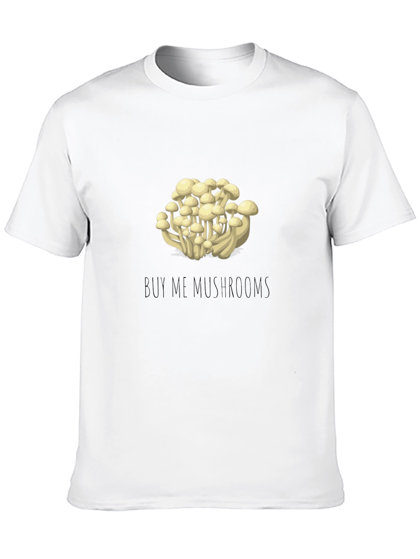 Black Buy Me Mushrooms Graphic Tee - Unique Funny Design view 10