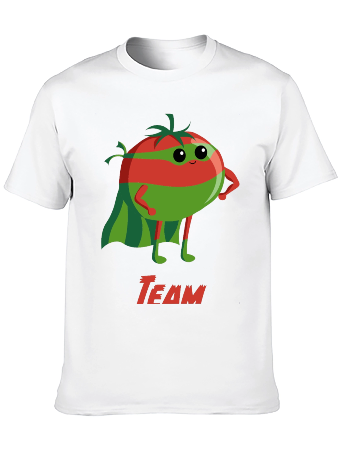 Black Team Tomato Superhero Graphic T-Shirt view 10