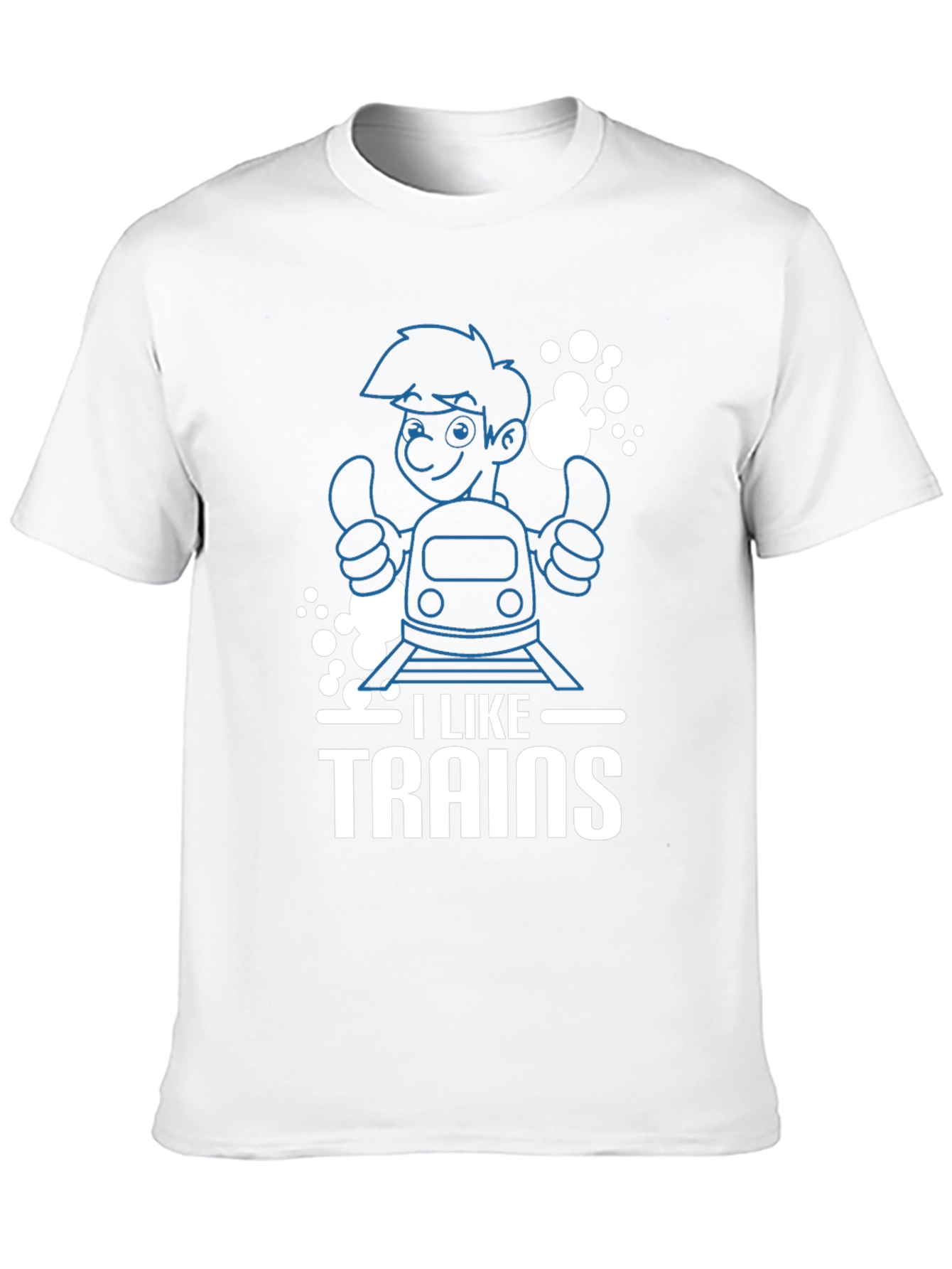 Black I Like Trains T-Shirt - Fun & Comfortable view 10