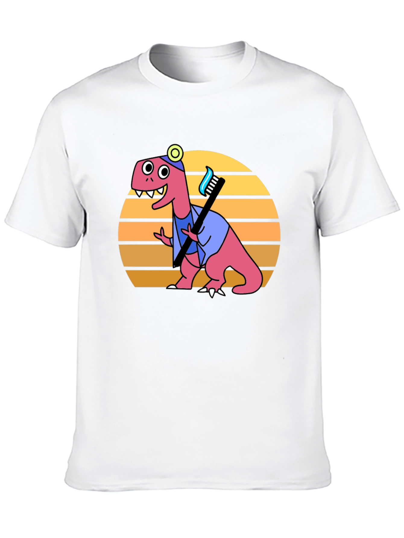 Black Dino Dentist T-Shirt - Novelty Graphic Tee view 10