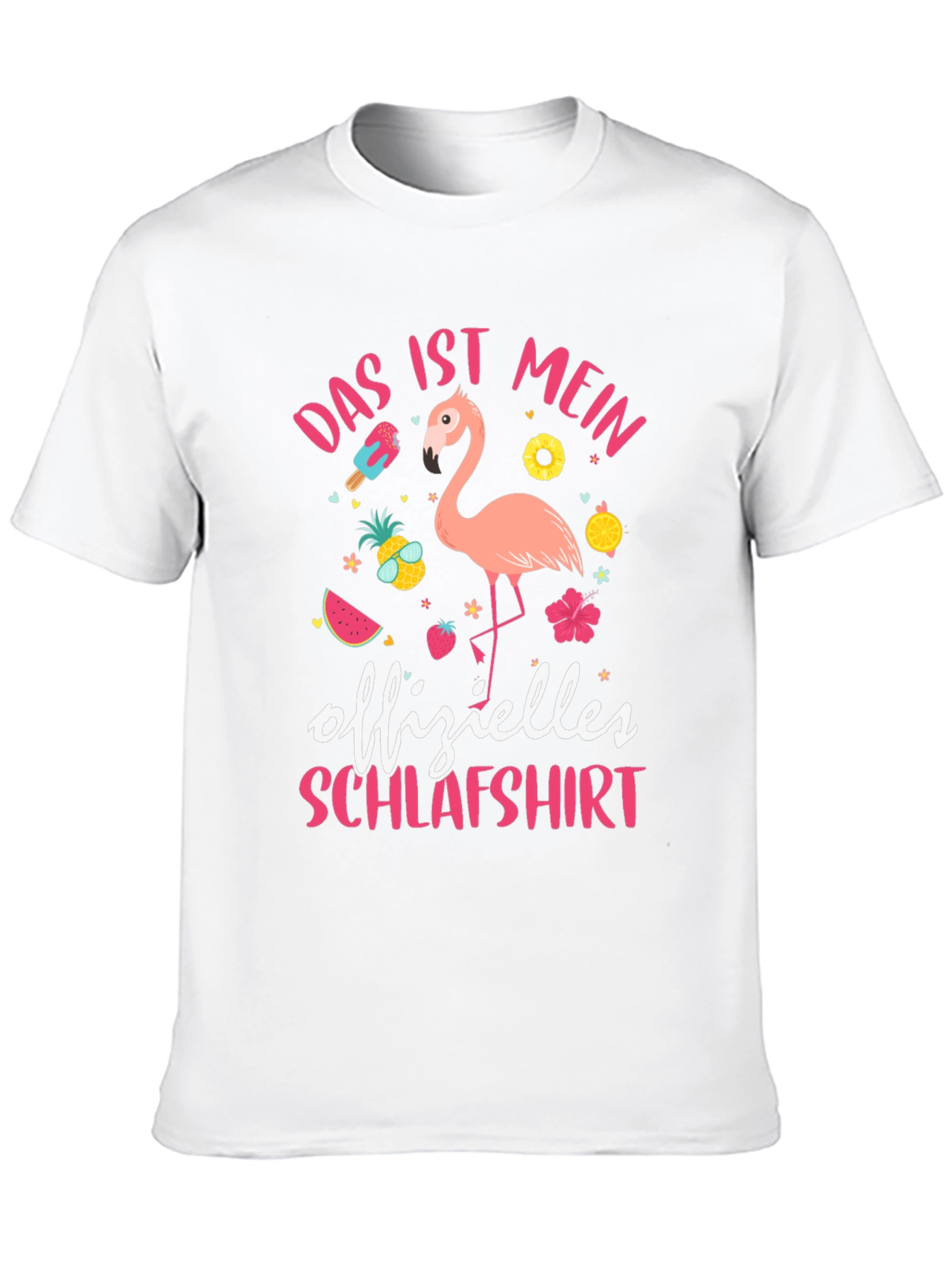 Black Men's Black Flamingo Schlafshirt Graphic Tee view 10