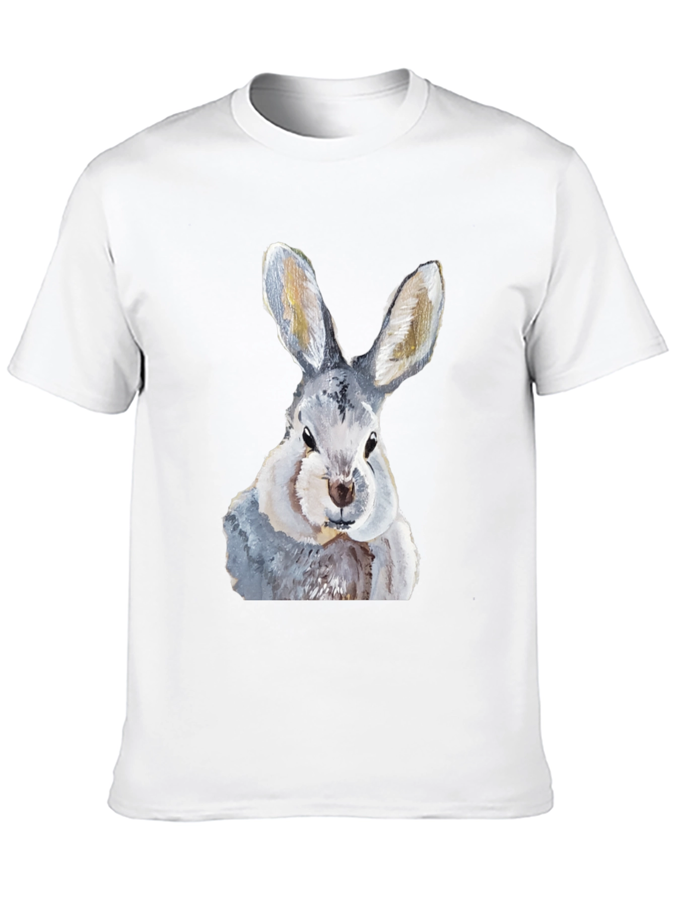 Hare T-Shirt: Soft Black Cotton Bunny Graphic Tee - 10