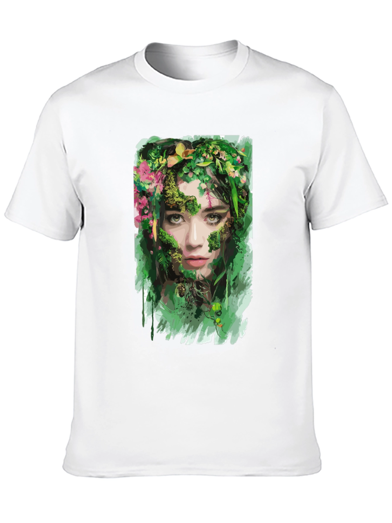 Black Nature Goddess Graphic T-Shirt - Black view 10