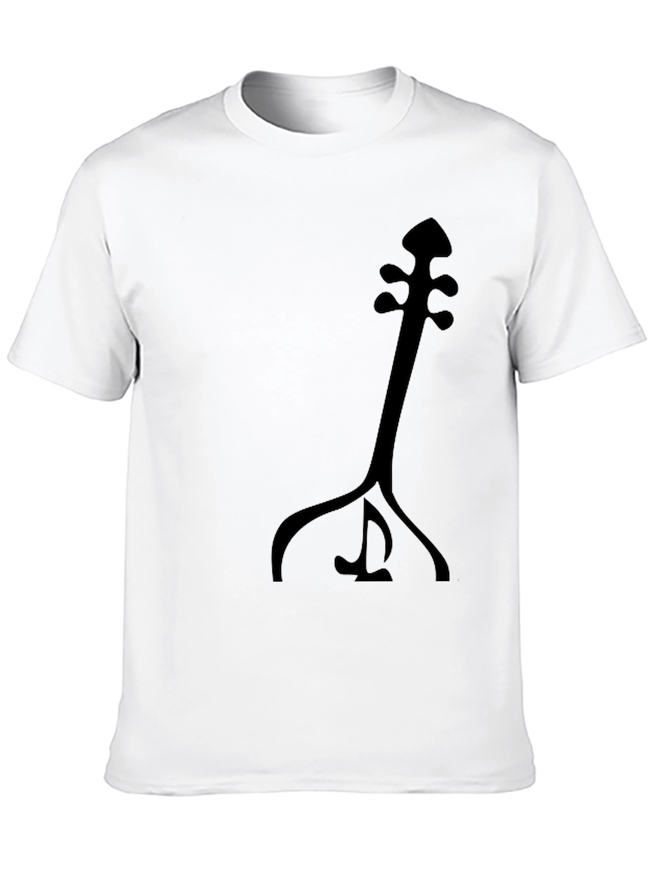 Black Abstract Musical Instrument Graphic T-Shirt view 10