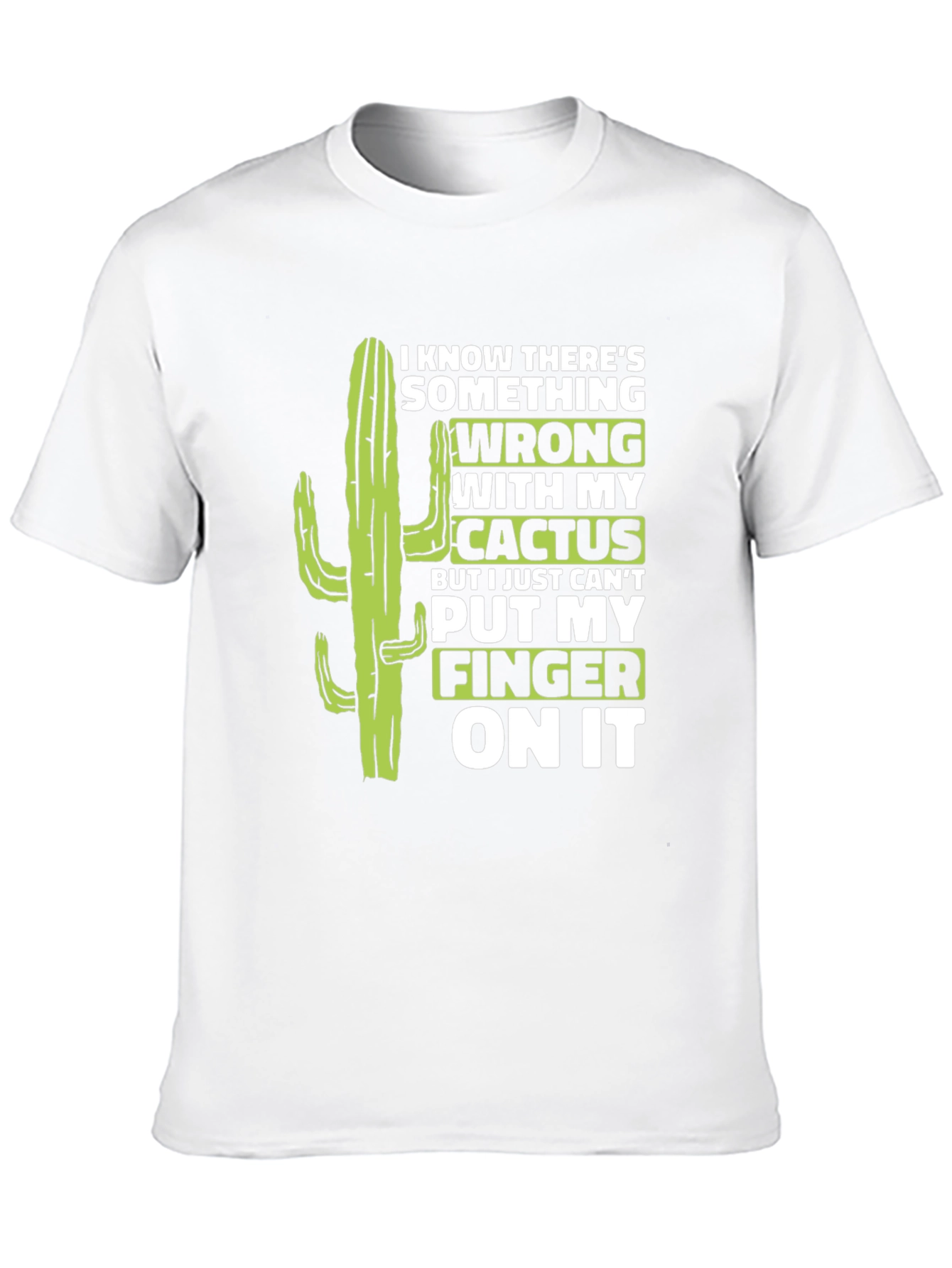 Black Funny Cactus T-Shirt - Something's Wrong Humor Tee view 10