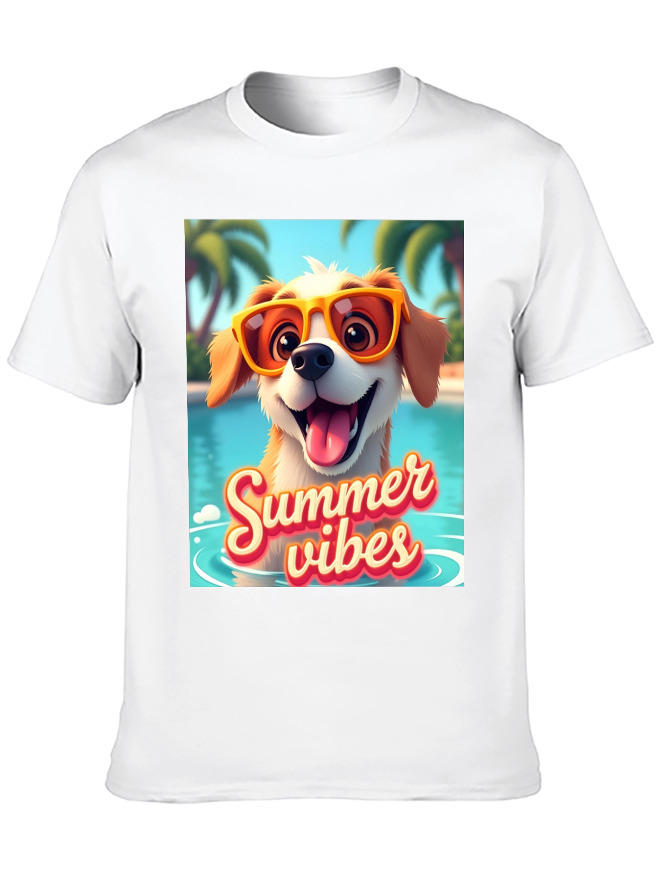 Black Summer Vibes Dog T-Shirt view 10