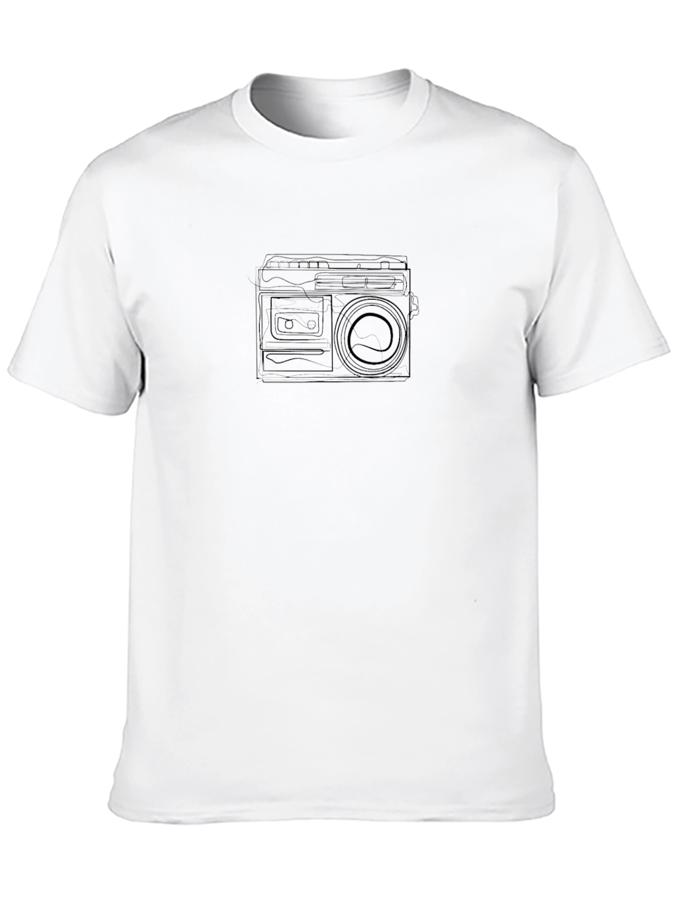 Black Retro Boombox Graphic Tee - Classic Style view 10