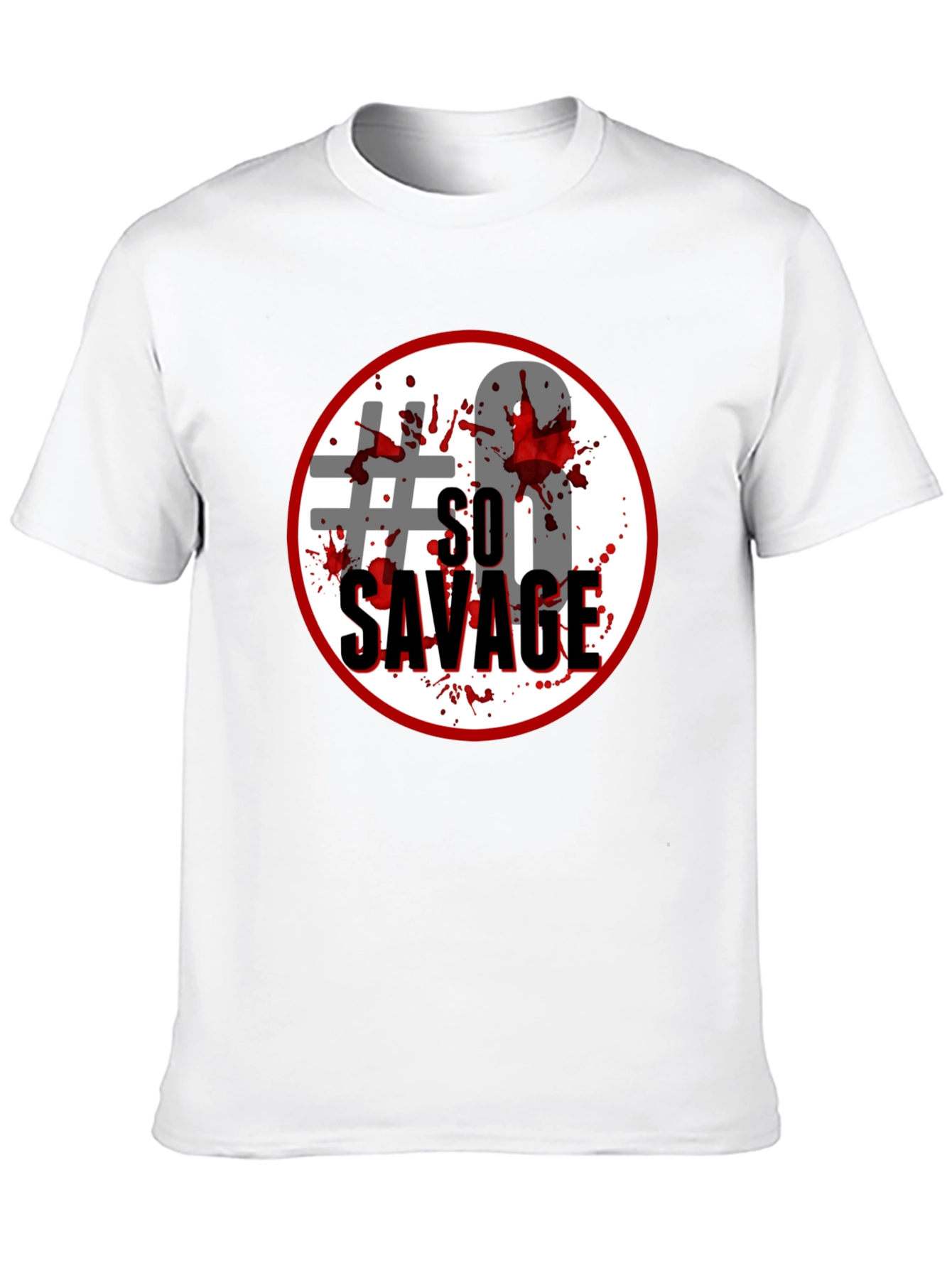 Black So Savage Graphic Tee - Black Cotton Blend view 10