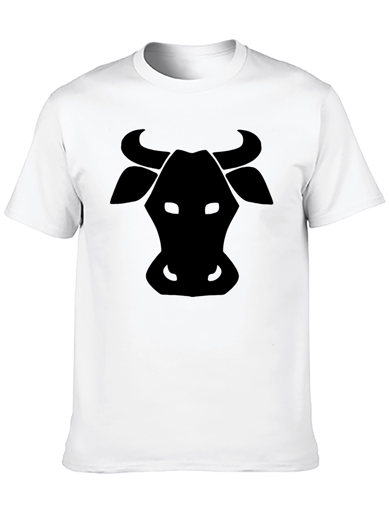 Black Cow Silhouette Black T-Shirt - Unisex Casual Tee view 10