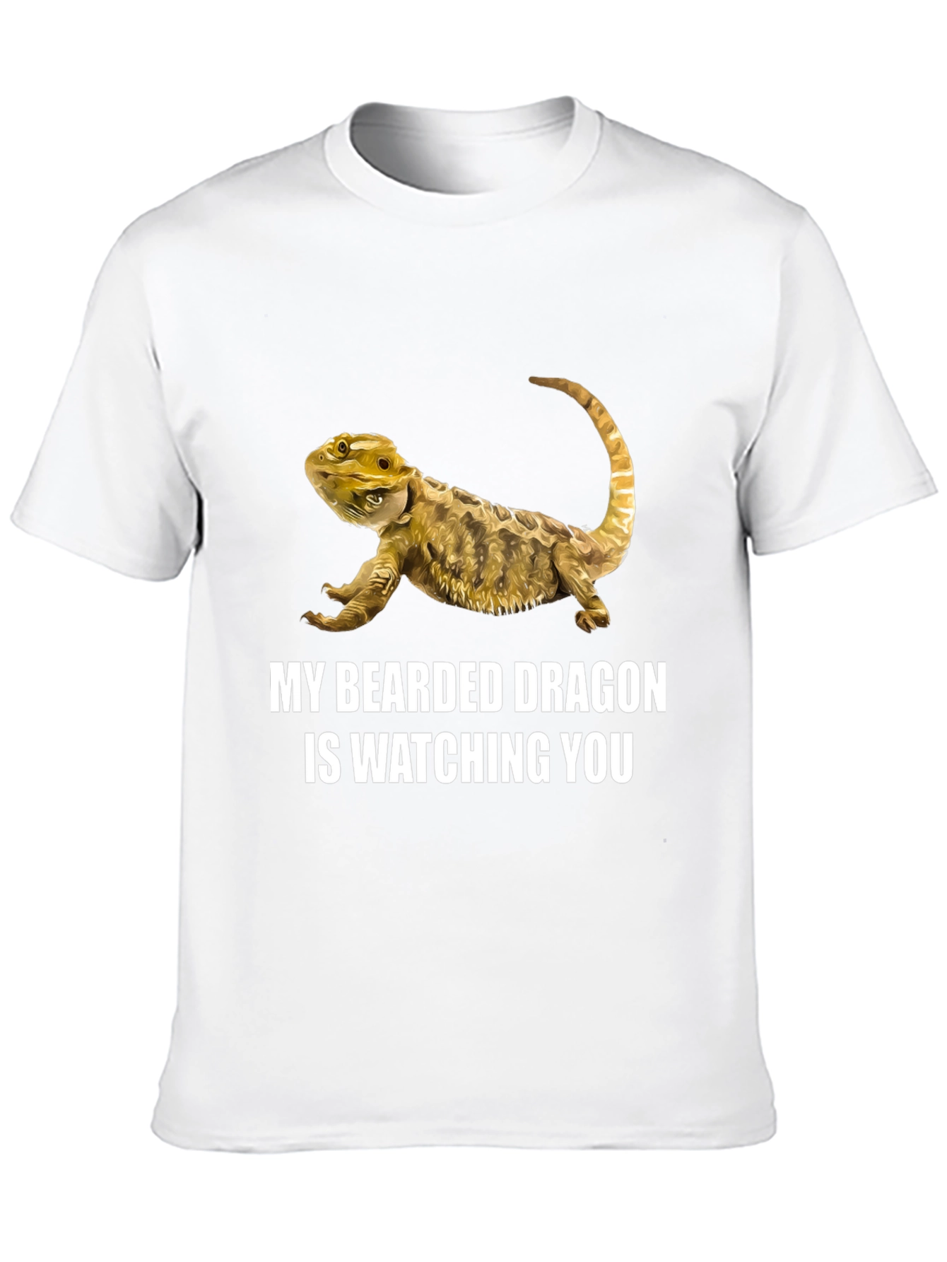 Black Bearded Dragon Watching You Graphic T-Shirt view 10