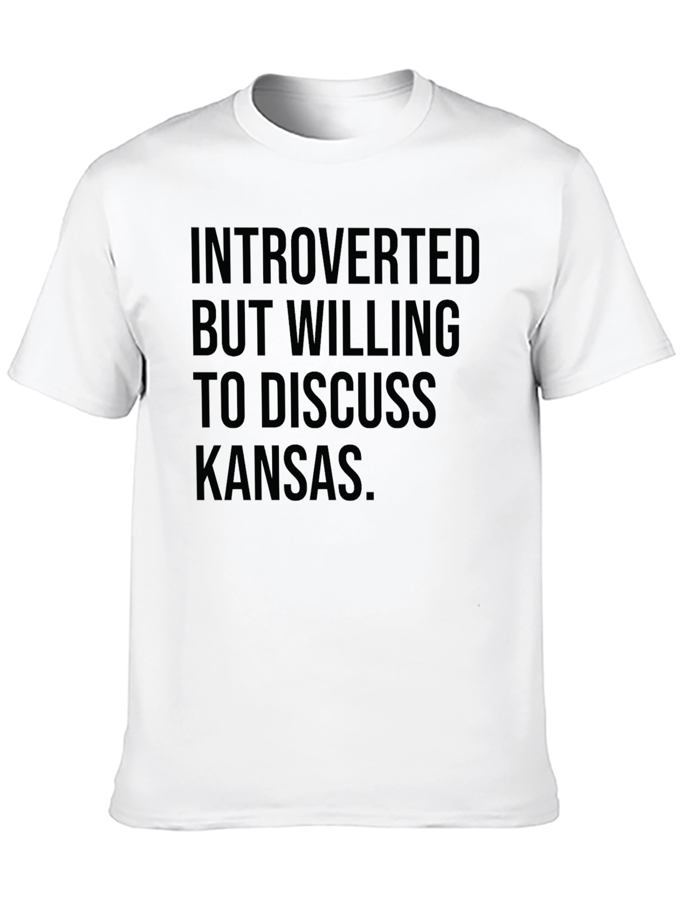Black Introverted Kansas T-Shirt Funny Sarcastic Novelty Tee view 10