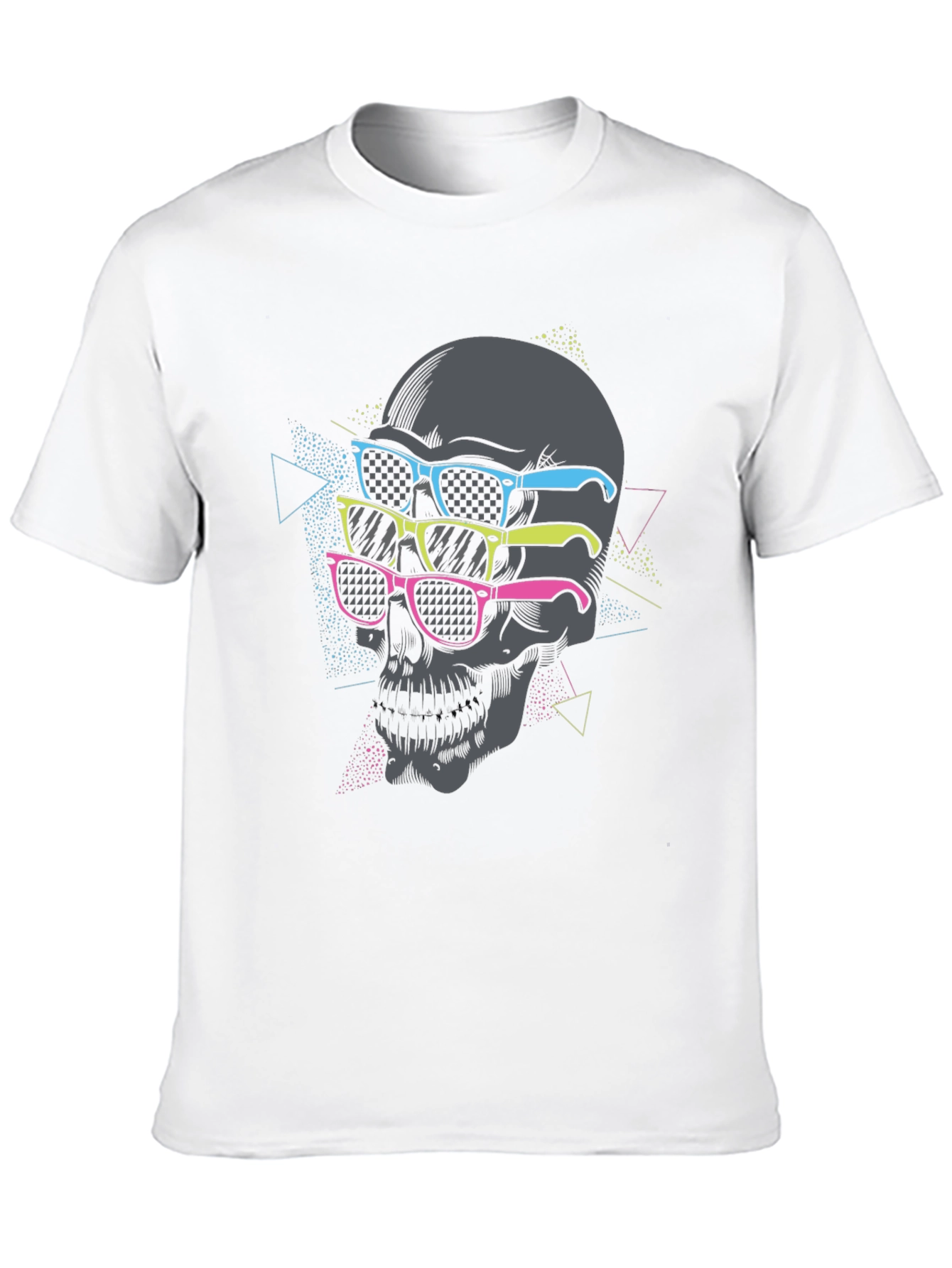 Black Skull with Sunglasses Graphic Tee view 10