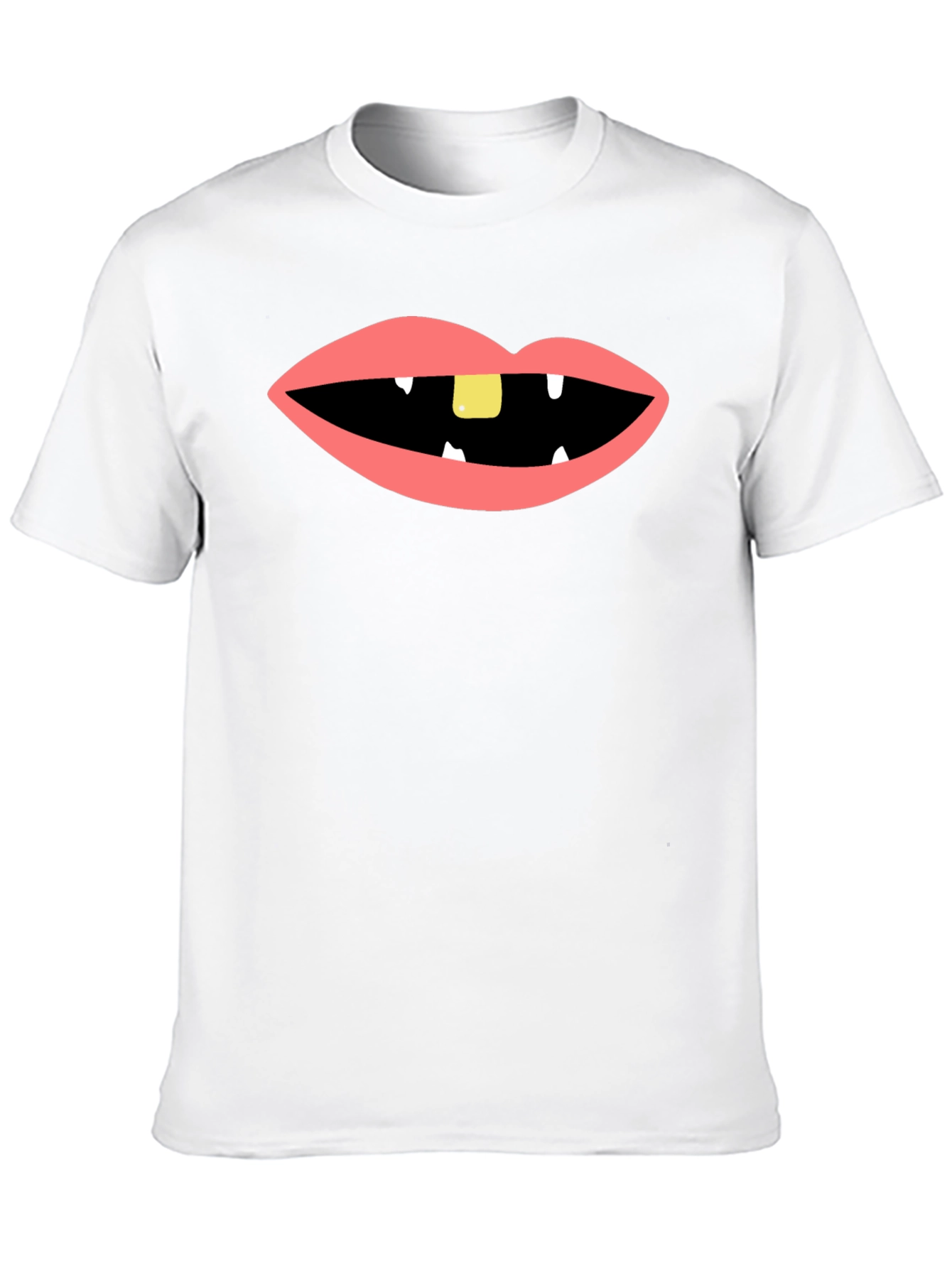 Black Funny Mouth Black T-Shirt view 10