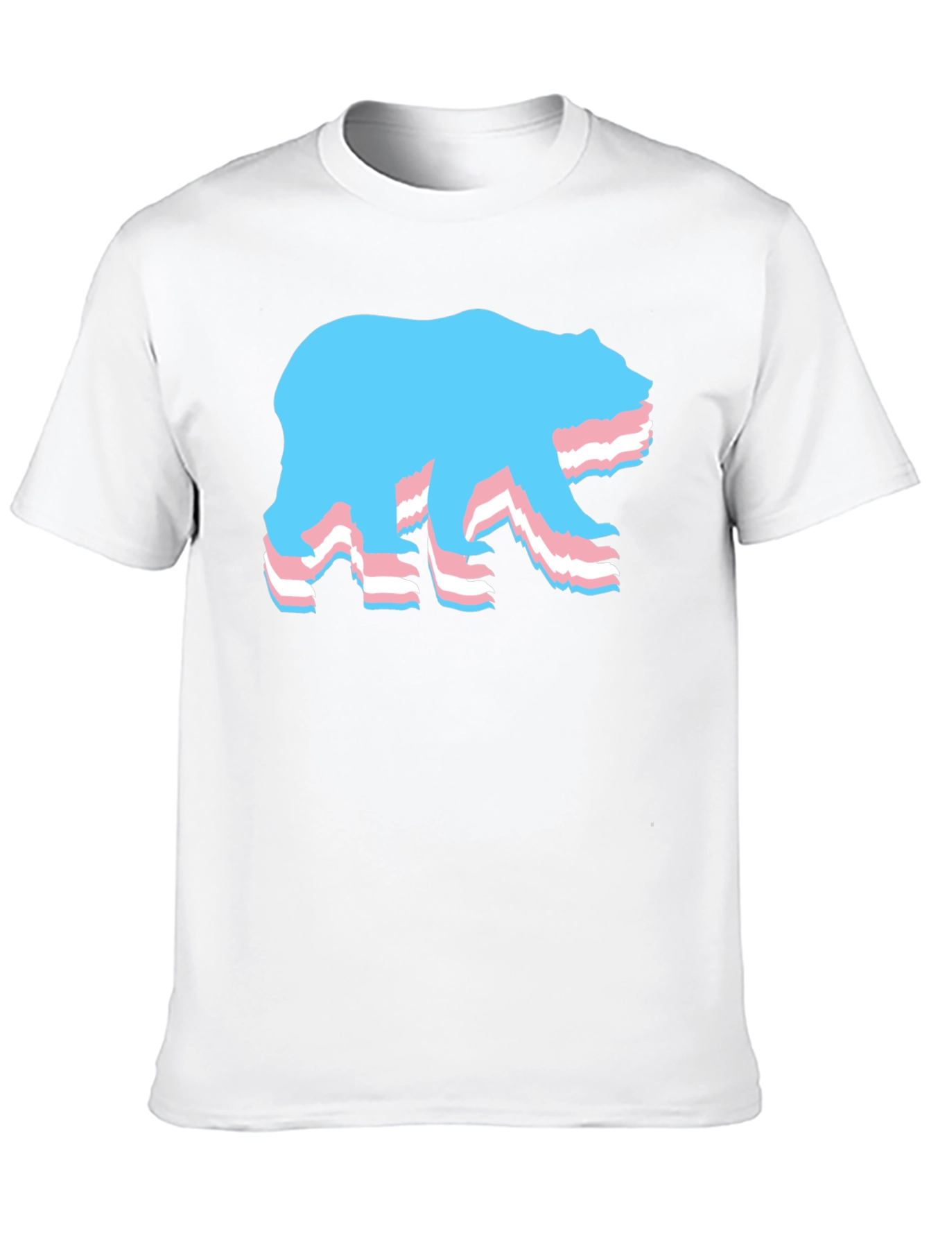 Black Transgender Pride Bear T-Shirt - Black view 10