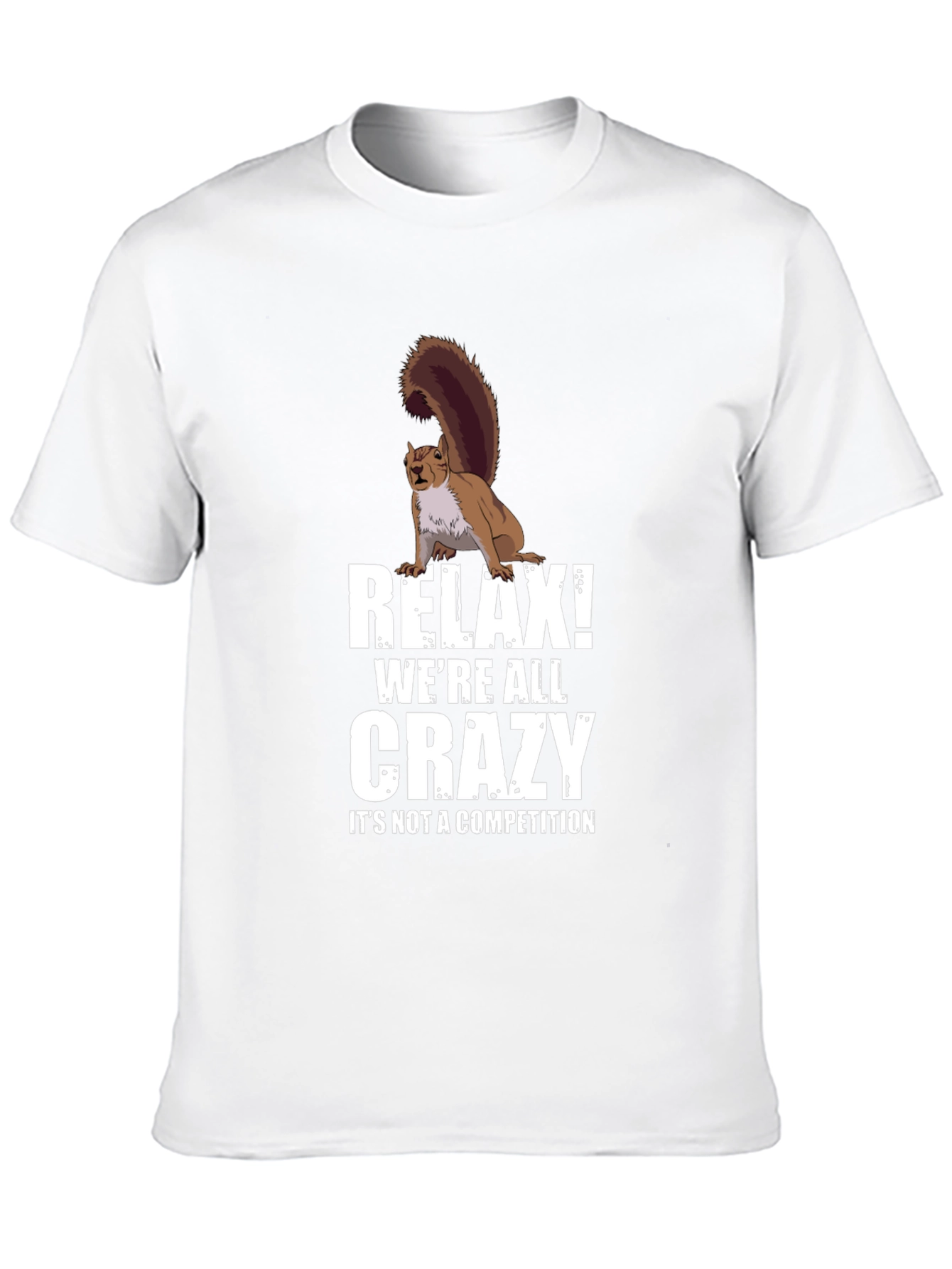 Black Relax Crazy Squirrel T-Shirt - Unisex view 10
