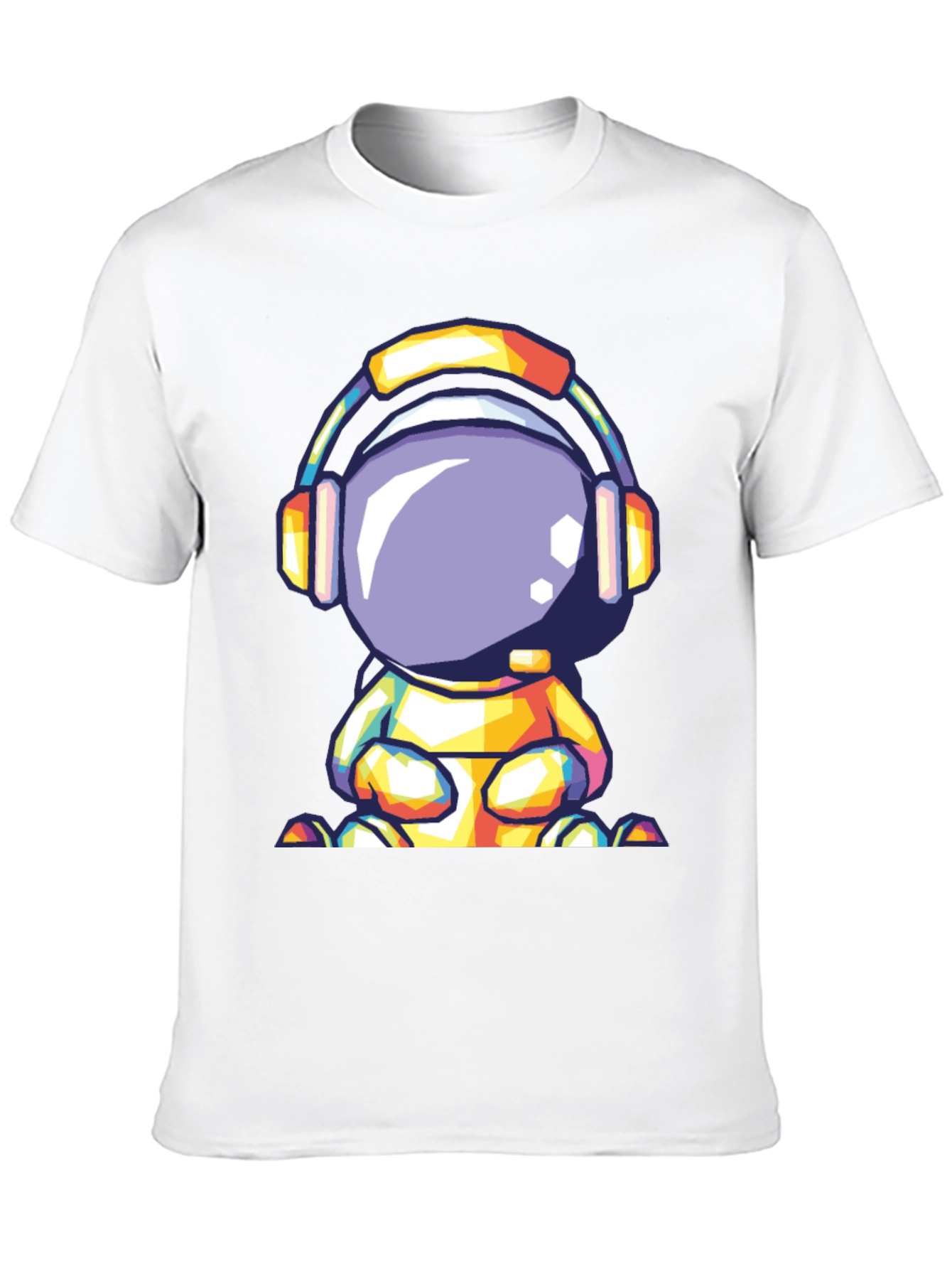 Black Astronaut Headphone Graphic Tee view 10