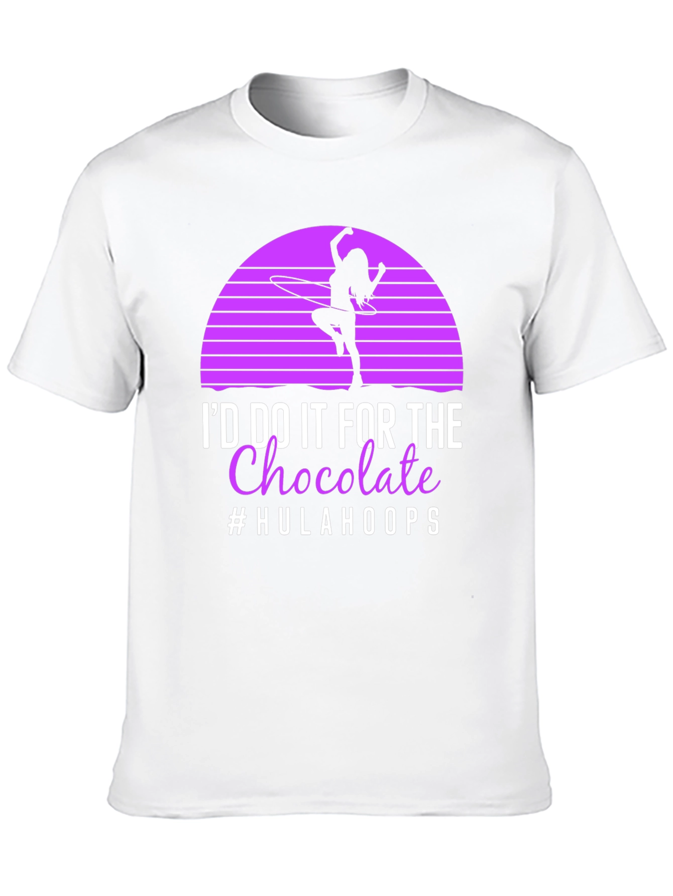 Black Hula Hoop Chocolate T-Shirt - Novelty Graphic Tee view 10