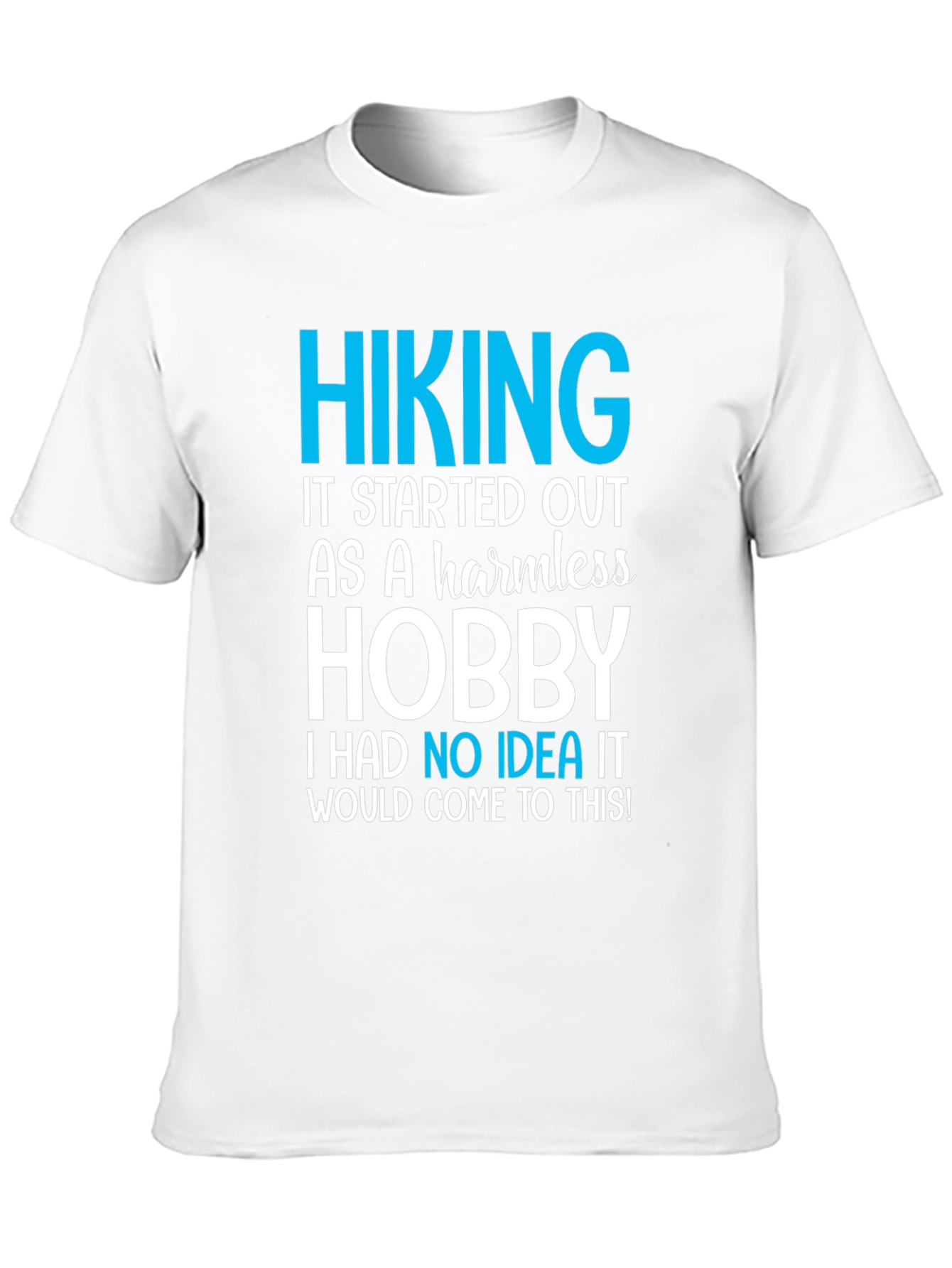 Black Hiking Hobby Graphic Tee - Black Casual T-Shirt view 10