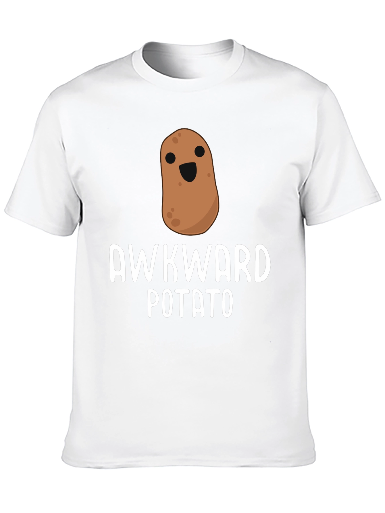 Black Awkward Potato Graphic T-Shirt - Unisex Black Tee view 10