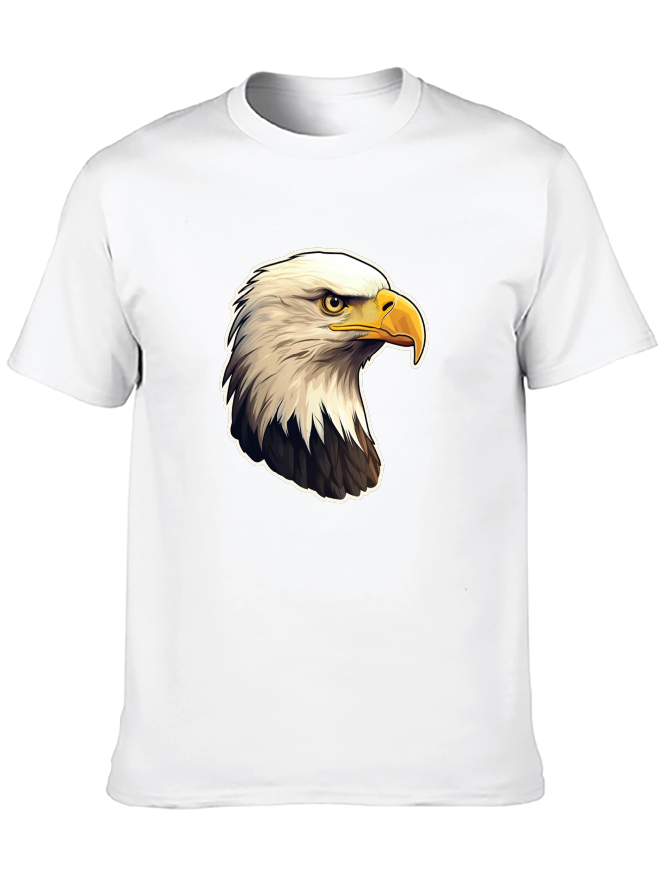Black Bald Eagle Graphic Print Black T-Shirt view 10