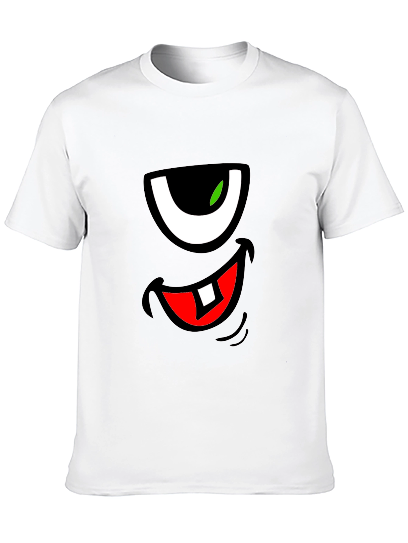 Black Funny Monster Face Graphic T-Shirt view 10